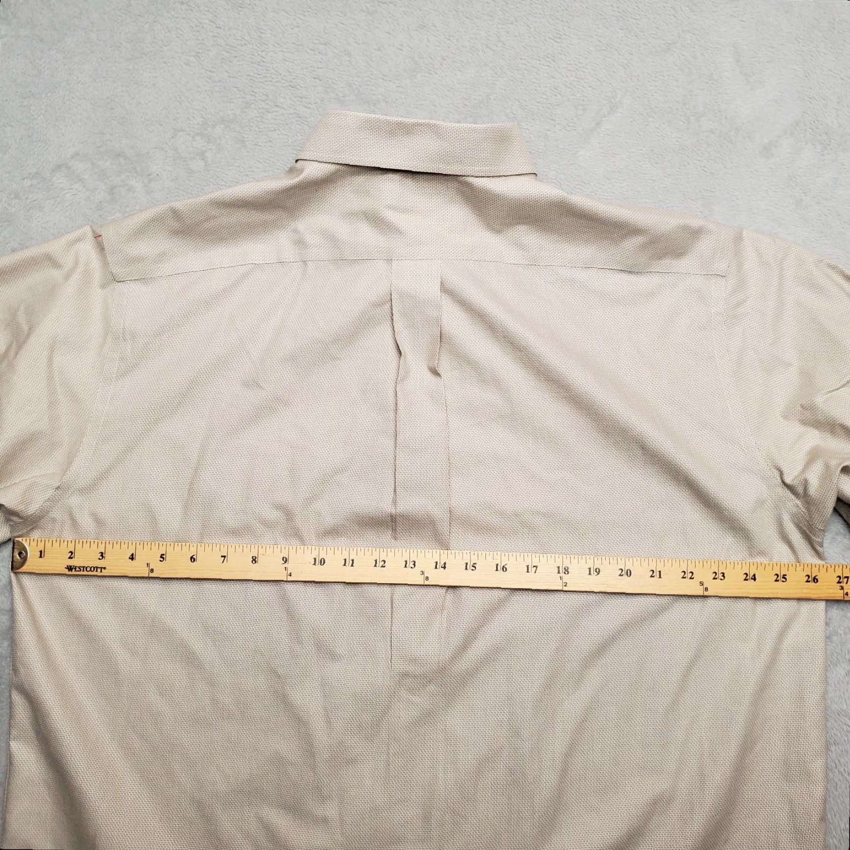 Roundtree & Yorke VINTAGE Gold Label Shirt Mens XL Beige Non Iron Perfect Performance Long Sleeve Casual Size US XL / EU 56 / 4 - 7 Thumbnail