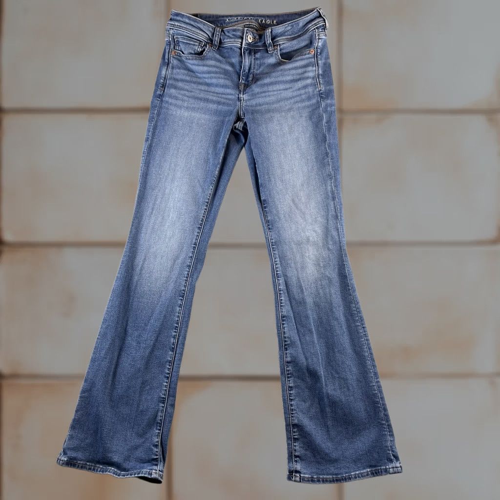 American Eagle Outfitters American Eagle Outfitters Jeans Boots Cut Womens 4 Blue Bootcut Stretch 28x31 Blue Boho 90s Womens Size 27" / US 4 / IT 40 - 1 Thumbnail