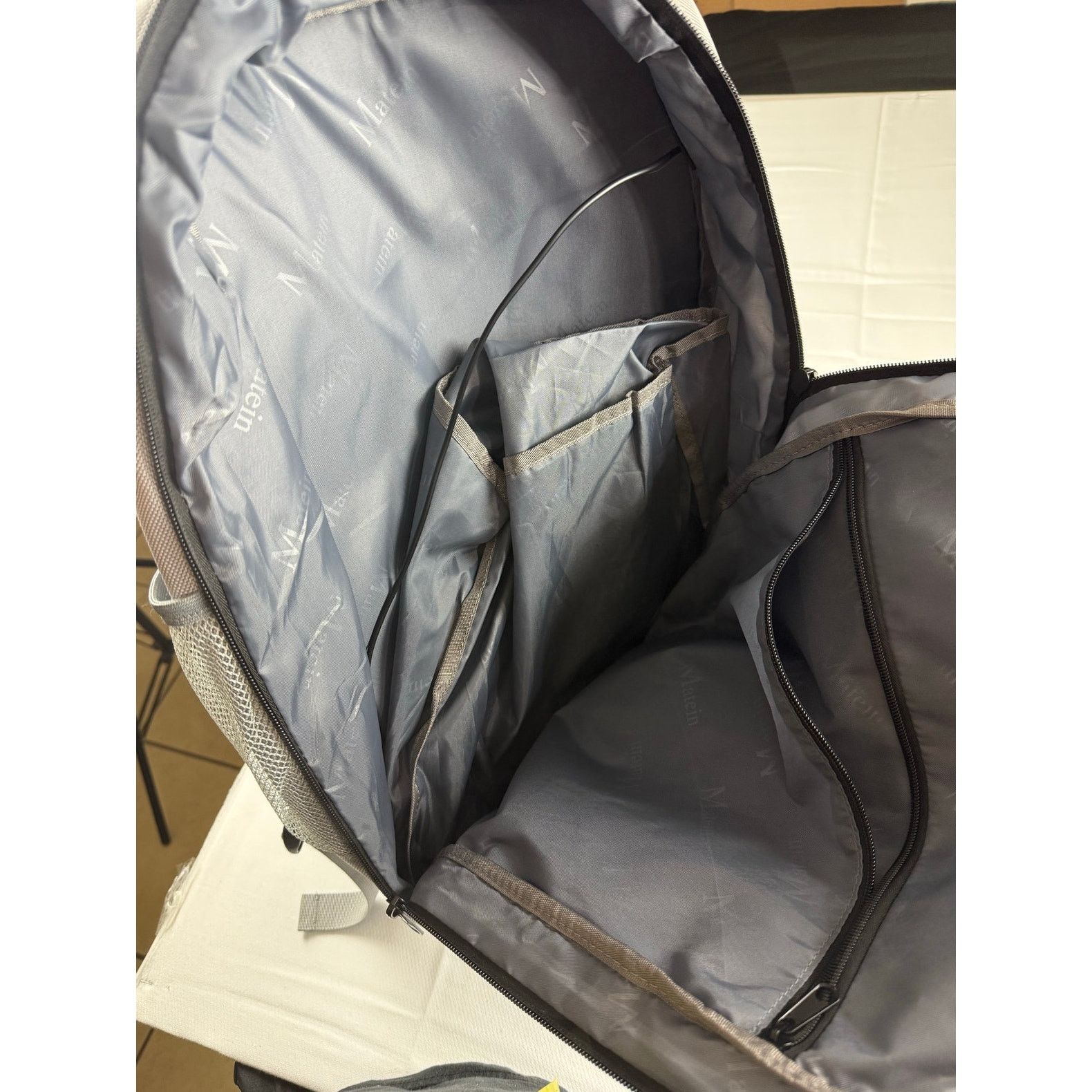 Other Matein Travel Backpack - Gray - New with Tags & Charger Size ONE SIZE - 8 Thumbnail
