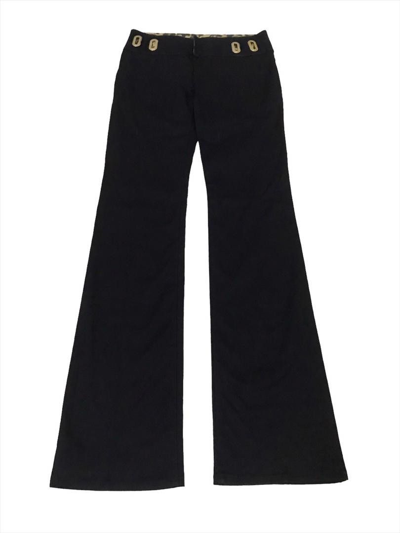 image of Archival Clothing x Italian Designers Vintage Flare Roberto Cavalli Back Pant in Black, Women's (Si