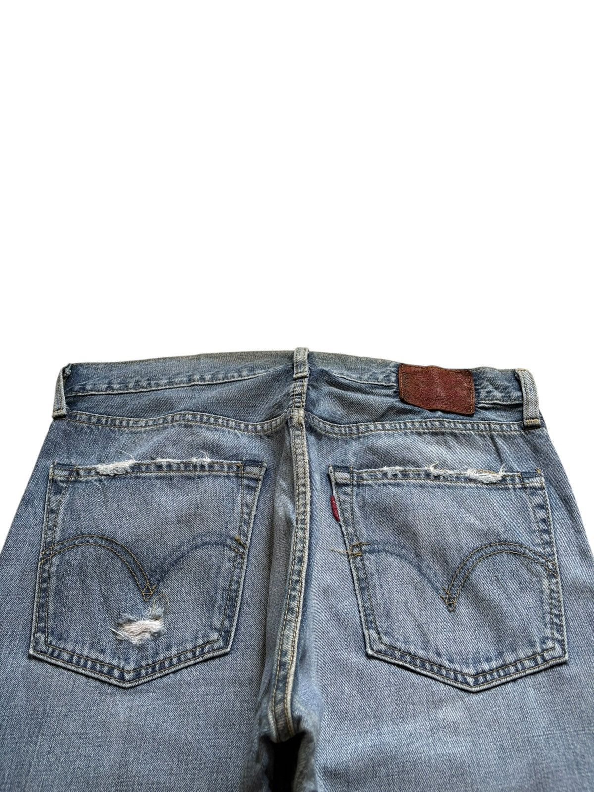Levi's Vintage 90s Levis 503 Blue Wash Distressed Baggy Jeans Size US 33 - 8 Thumbnail