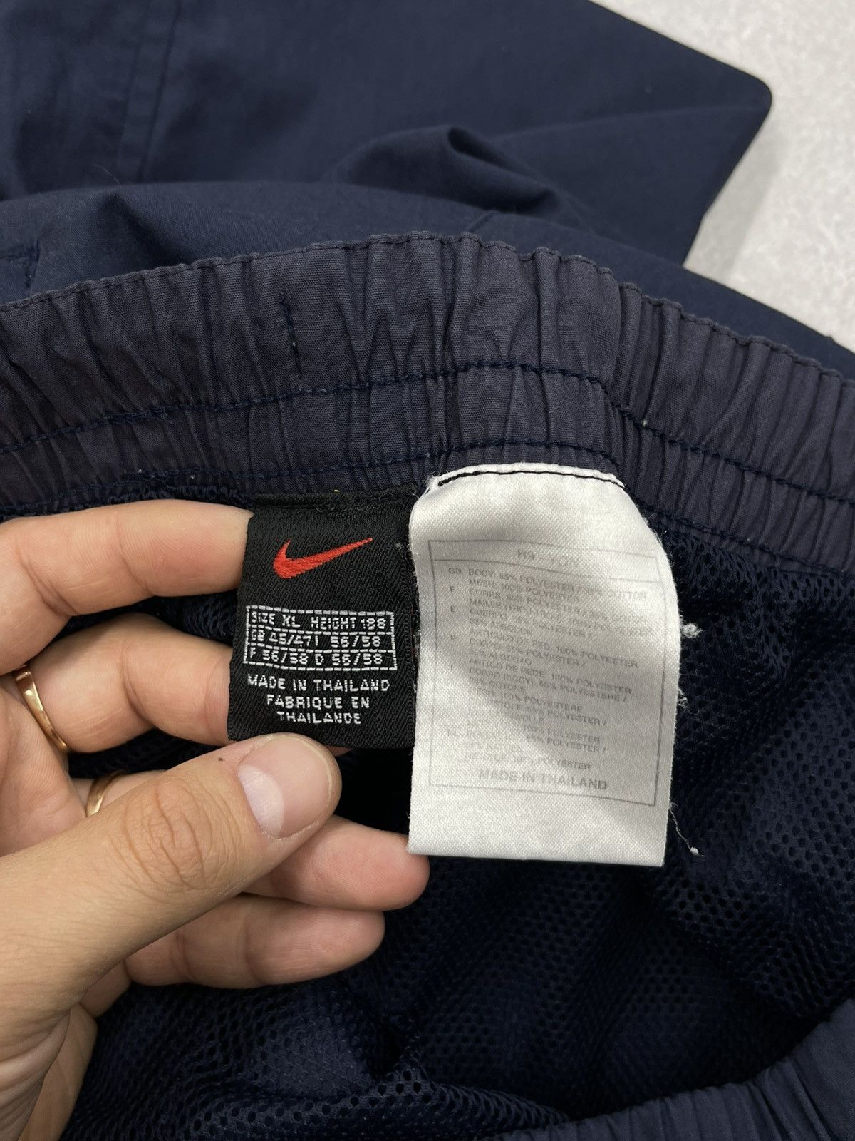 Nike Vintage Nike Nylon Sweatpants Navy Double Logo Y2K ACG TECH Size US 36 / EU 52 - 16 Thumbnail