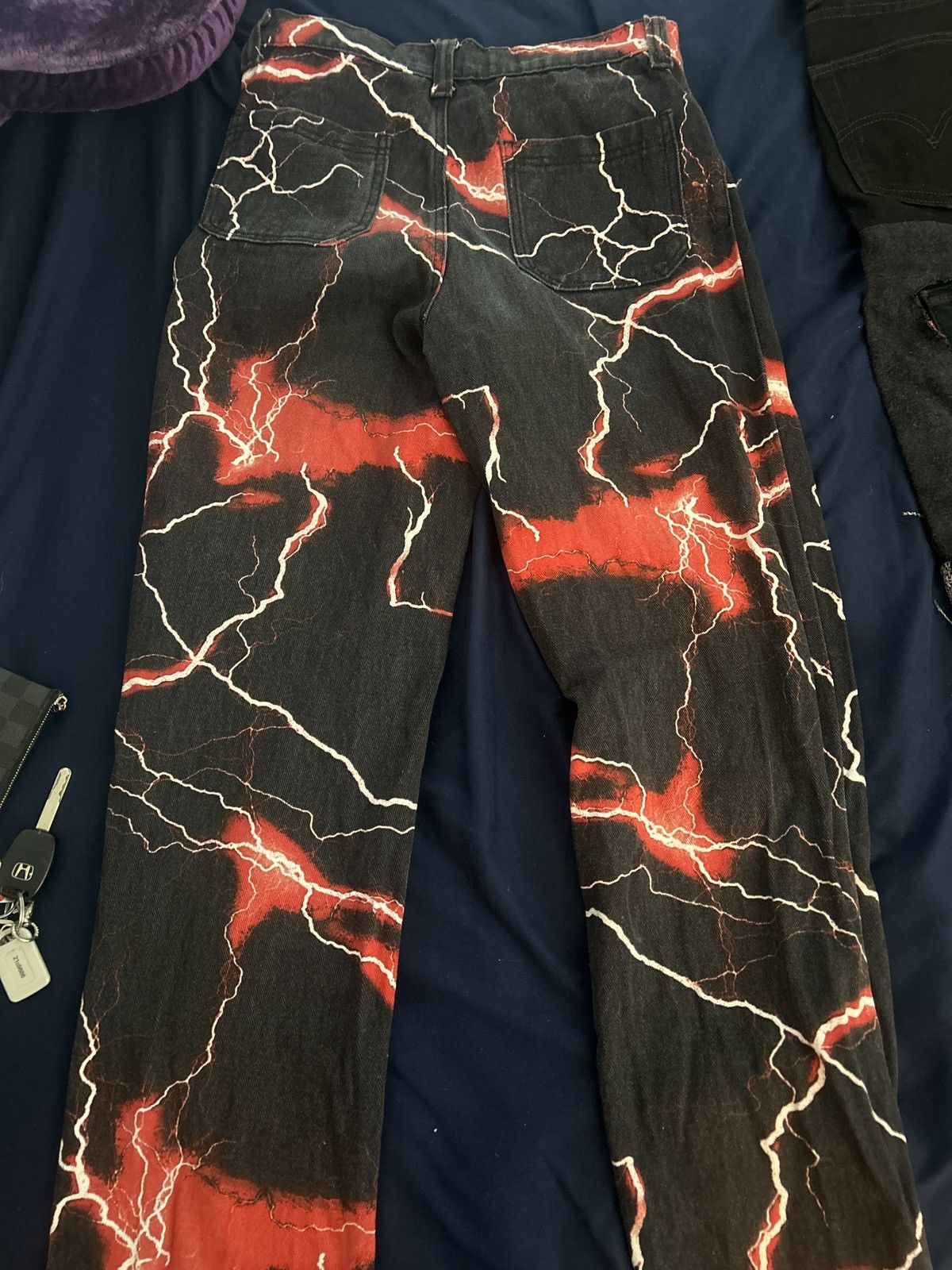 Jaded London Jaded London Red Lightning Pants Size US 30 / EU 46 - 2 Thumbnail
