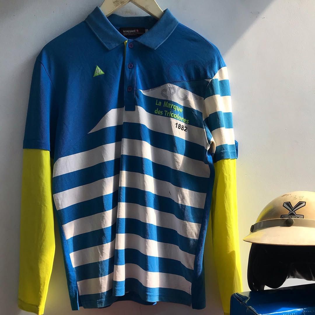 Le Coq Sportif Vintage Le Coq Sportif Cut long sleeve Sport Bike polo shirt Size US M / EU 48-50 / 2 - 1 Thumbnail
