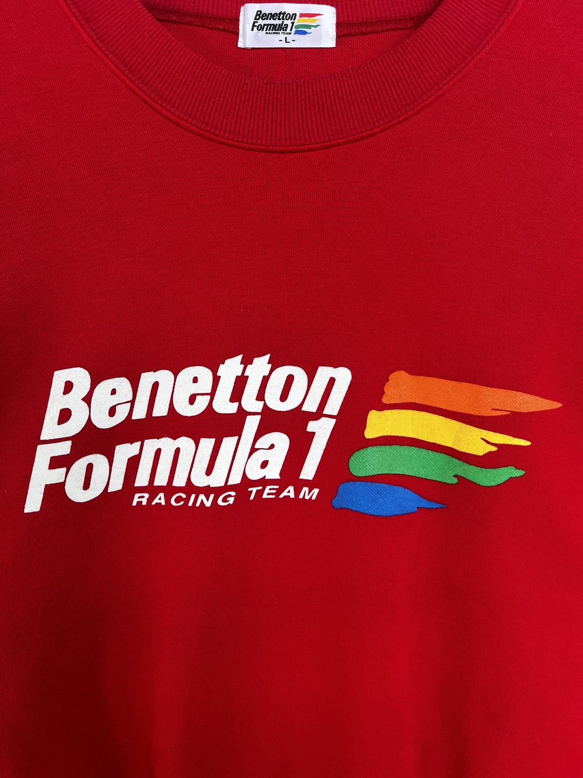 Benetton Vintage Benetton Formula One Racing Team Sweatshirt Size US L / EU 52-54 / 3 - 3 Thumbnail