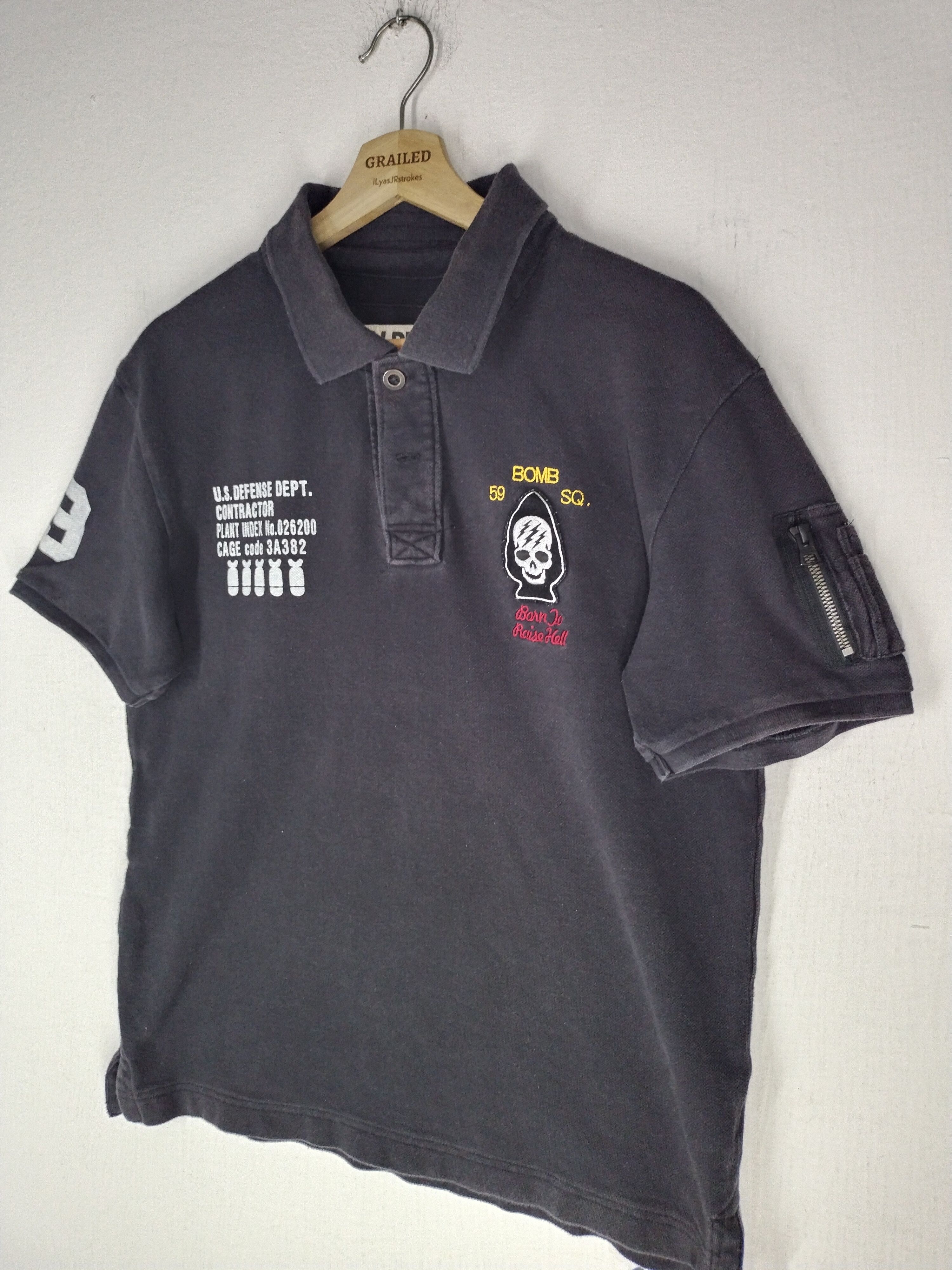 Alpha Industries Vintage Alpha Industries Collar Shirt Tee Size US M / EU 48-50 / 2 - 2 Thumbnail