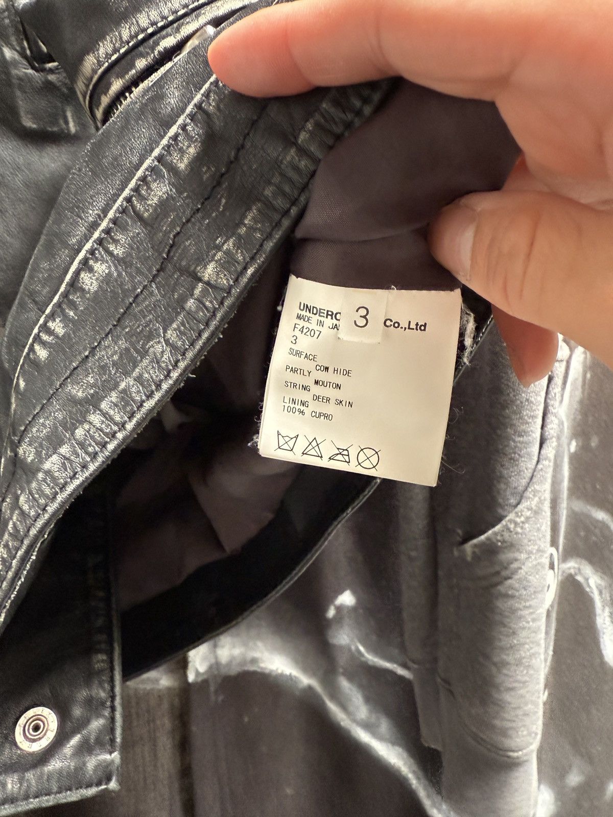 Undercover Undercover 1-of-1 Hybrid Leather Jacket Size US L / EU 52-54 / 3 - 8 Thumbnail