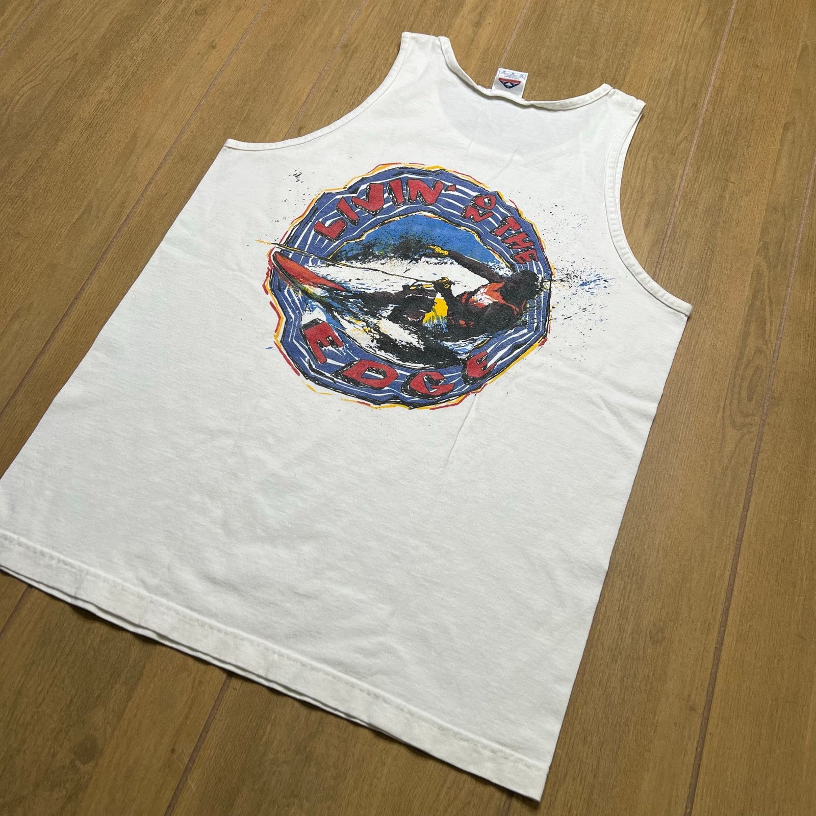 Vintage Vintage 90s Living on the edge SURF TANK TOP WAVE Men Sz M Size US M / EU 48-50 / 2 - 9 Thumbnail