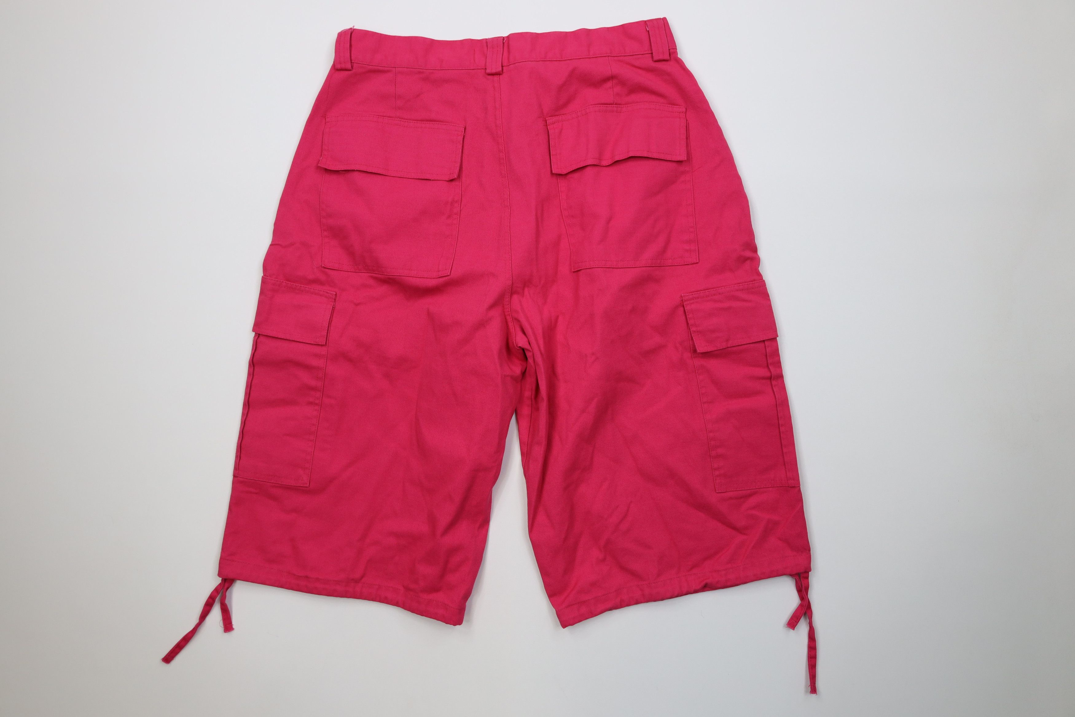 Vintage Vintage 90s Y2K Streetwear Fit Cargo Shorts Pink Cotton Size US 32 / EU 48 - 9 Thumbnail
