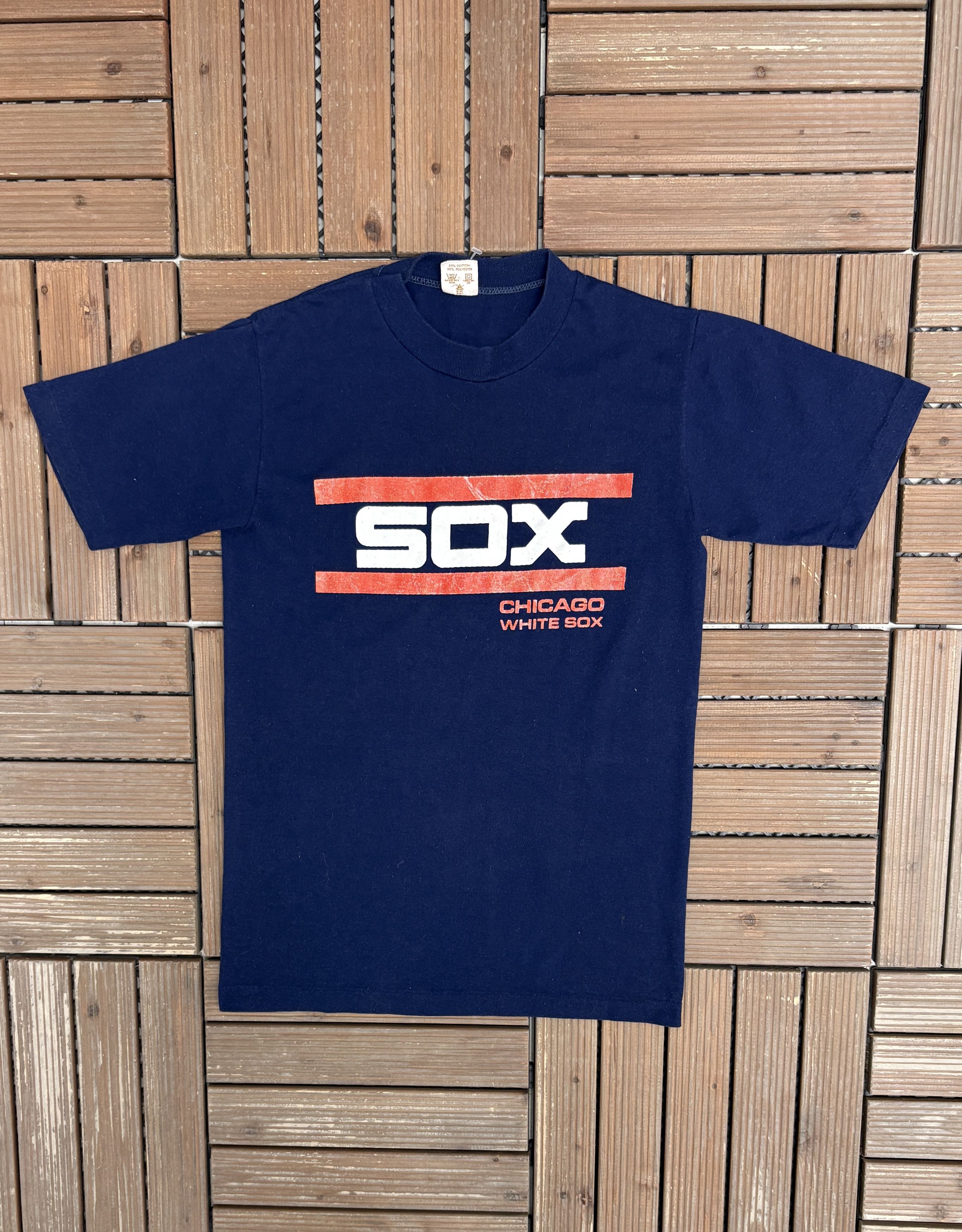 Logo 7 × Vintage Chicago White Sox Vintage Made in USA Blue T-Shirt Tee Size US S / EU 44-46 / 1 - 1 Thumbnail