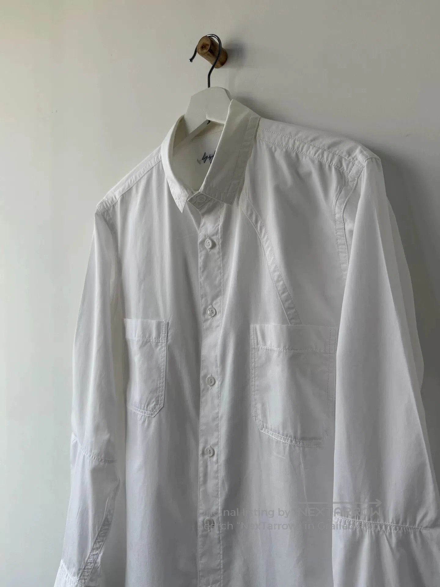 Yohji Yamamoto Yohji Yamamoto White Long Sleeve Shirt. Size US L / EU 52-54 / 3 - 3 Thumbnail