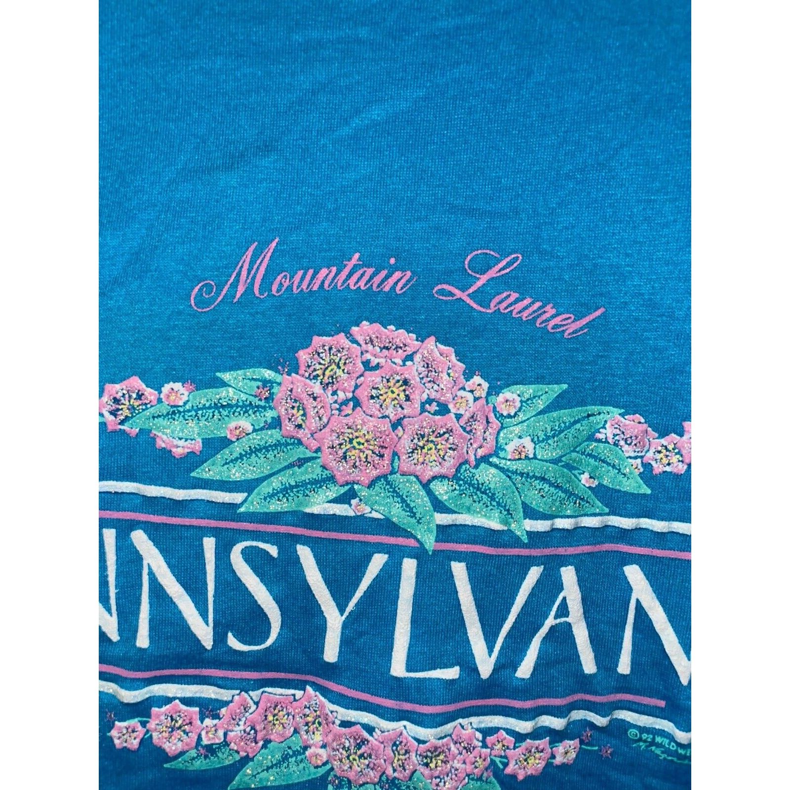 Jerzees Vintage Pocono Mountains Shirt Mountain Laurel Pennsylvania Size US L / EU 52-54 / 3 - 5 Thumbnail