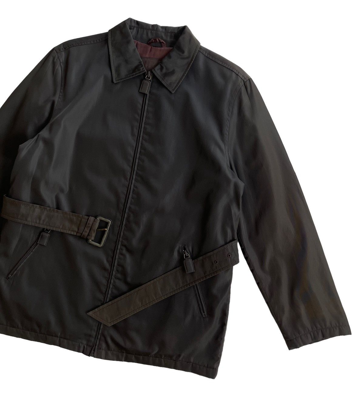 Prada Vintage Prada Belted Nylon Jacket Size US M / EU 48-50 / 2 - 6 Thumbnail
