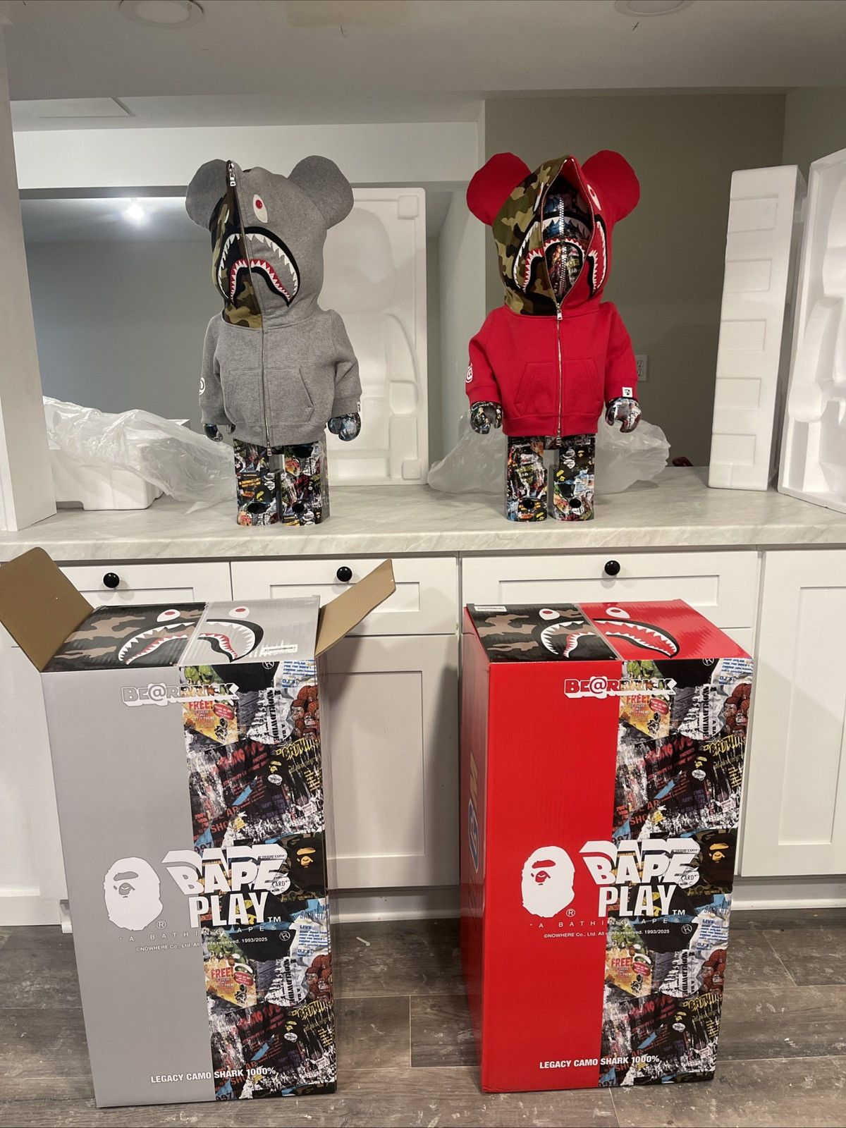 Bape BAPE LEGACY CAMO SHARK BE@RBRICK 1000% Size ONE SIZE - 4 Thumbnail