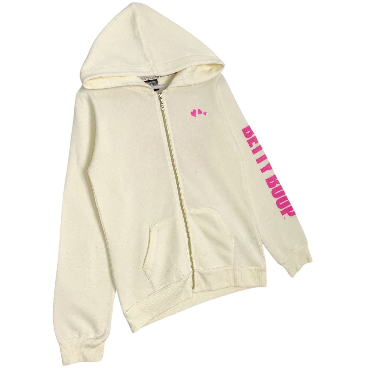 Other Vintage Betty Boop Printed Hoodie Full Zip White/Pink Size M Size M / US 6-8 / IT 42-44 - 3 Thumbnail