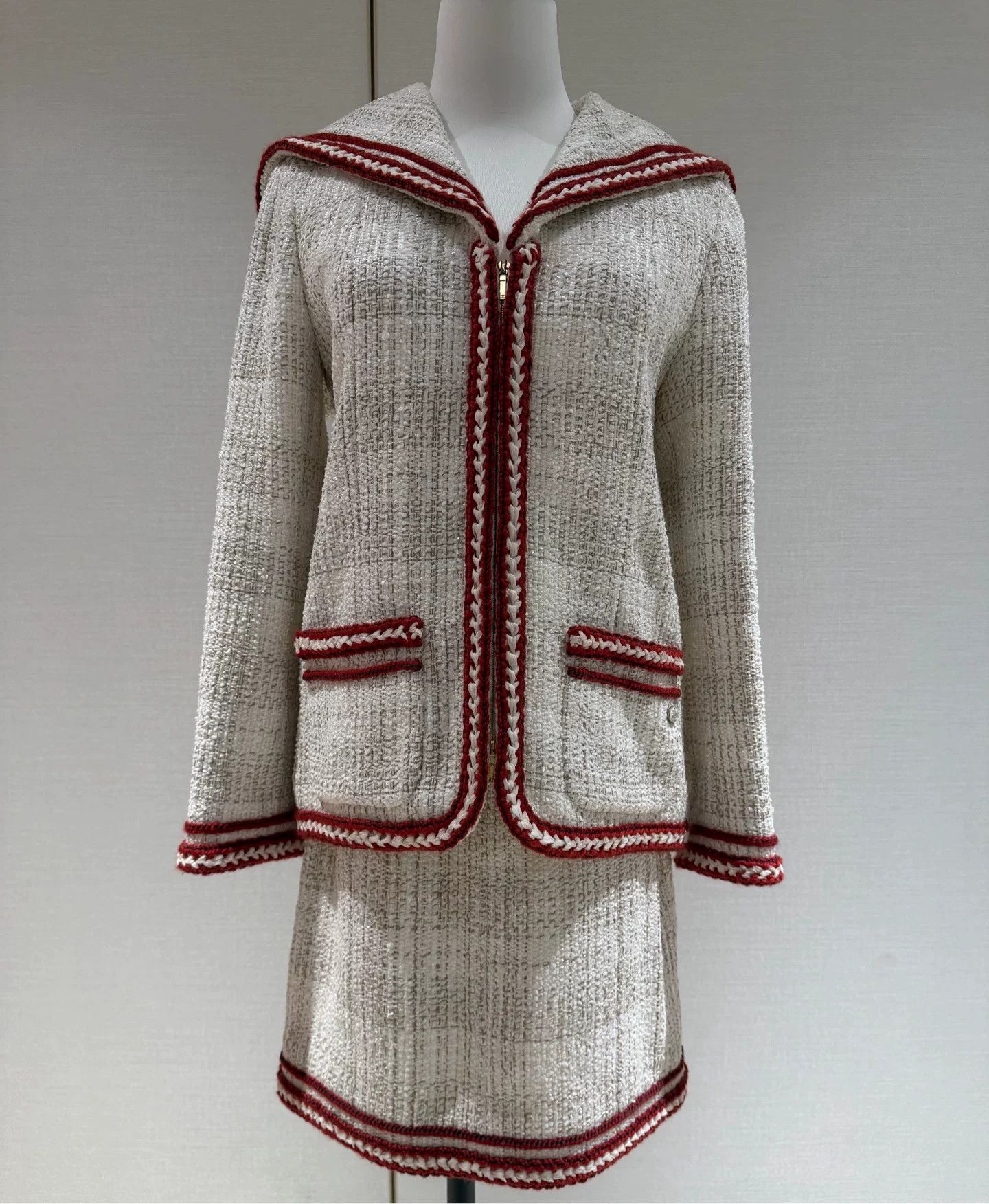 Chanel Chanel 18A Tweed Sailor Skirt Size US 38 / EU 54 - 1 Thumbnail
