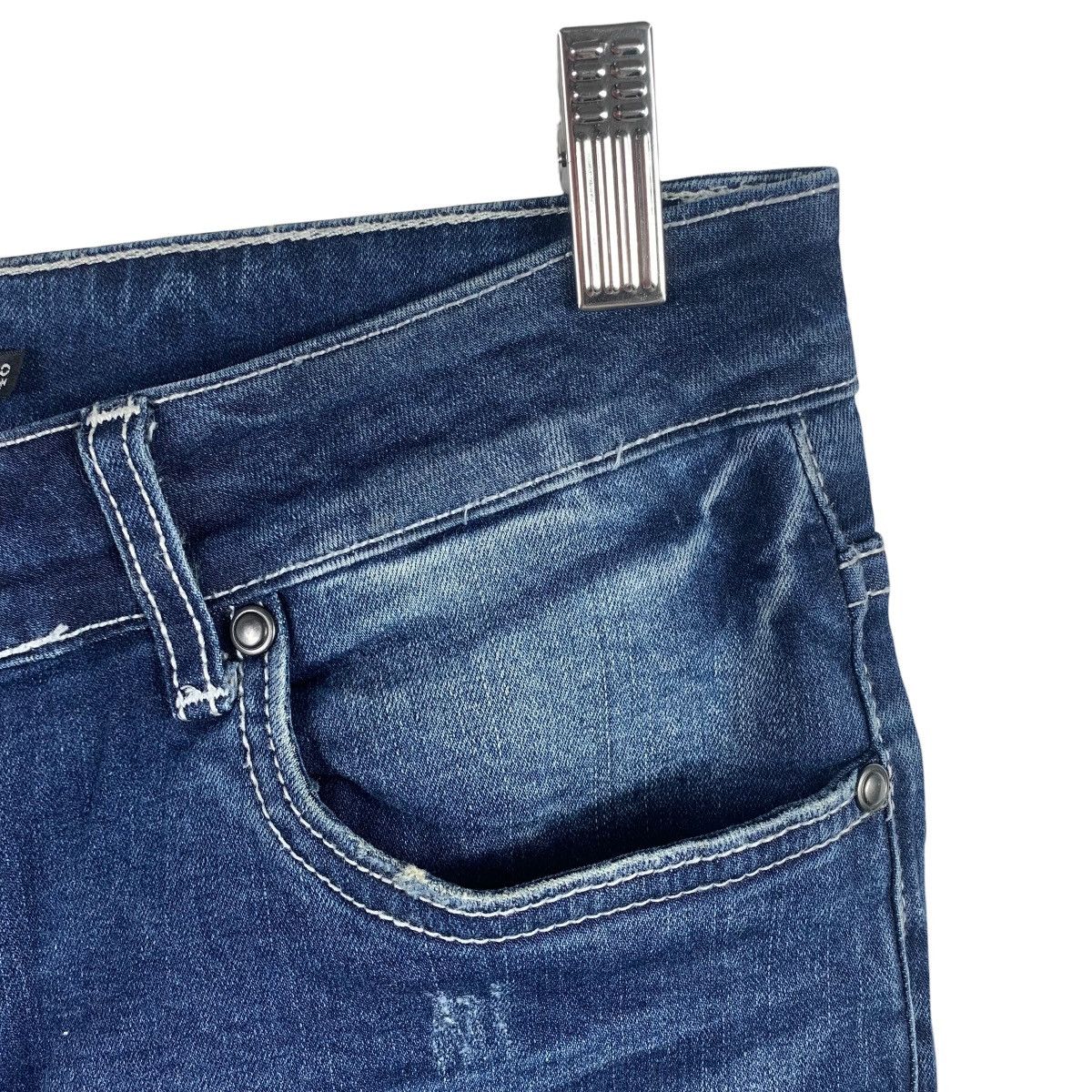 If Six Was Nine × Japanese Brand CAVARIA Distressed skinny jeans Size 31" - 8 Thumbnail