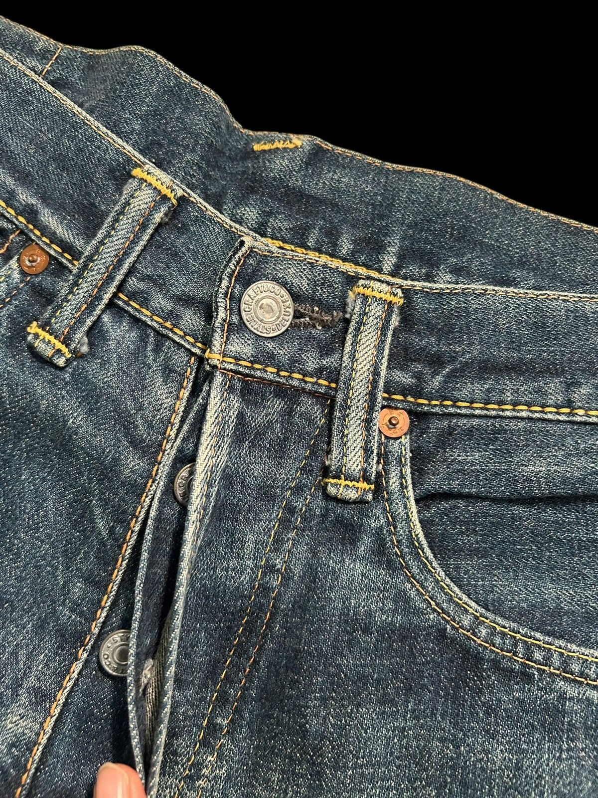 Japanese Brand × Kapital × Vintage Vintage EVIS Selvedge Distressed Short Denim Jeans Size US 28 / EU 44 - 8 Thumbnail