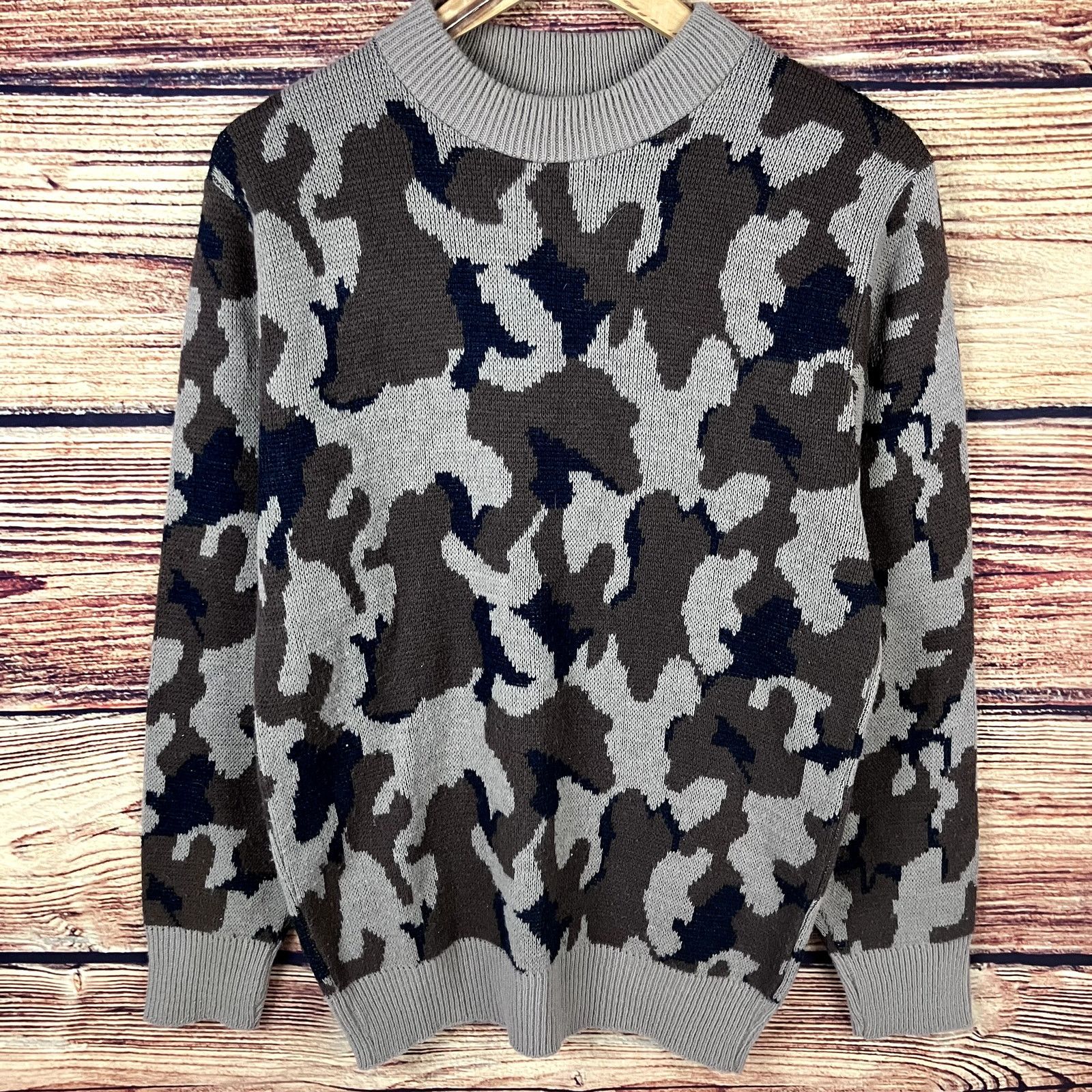 Vintage Vintage 1990s Winona Camouflage Wool Crewneck Sweater Size US L / EU 52-54 / 3 - 2 Thumbnail