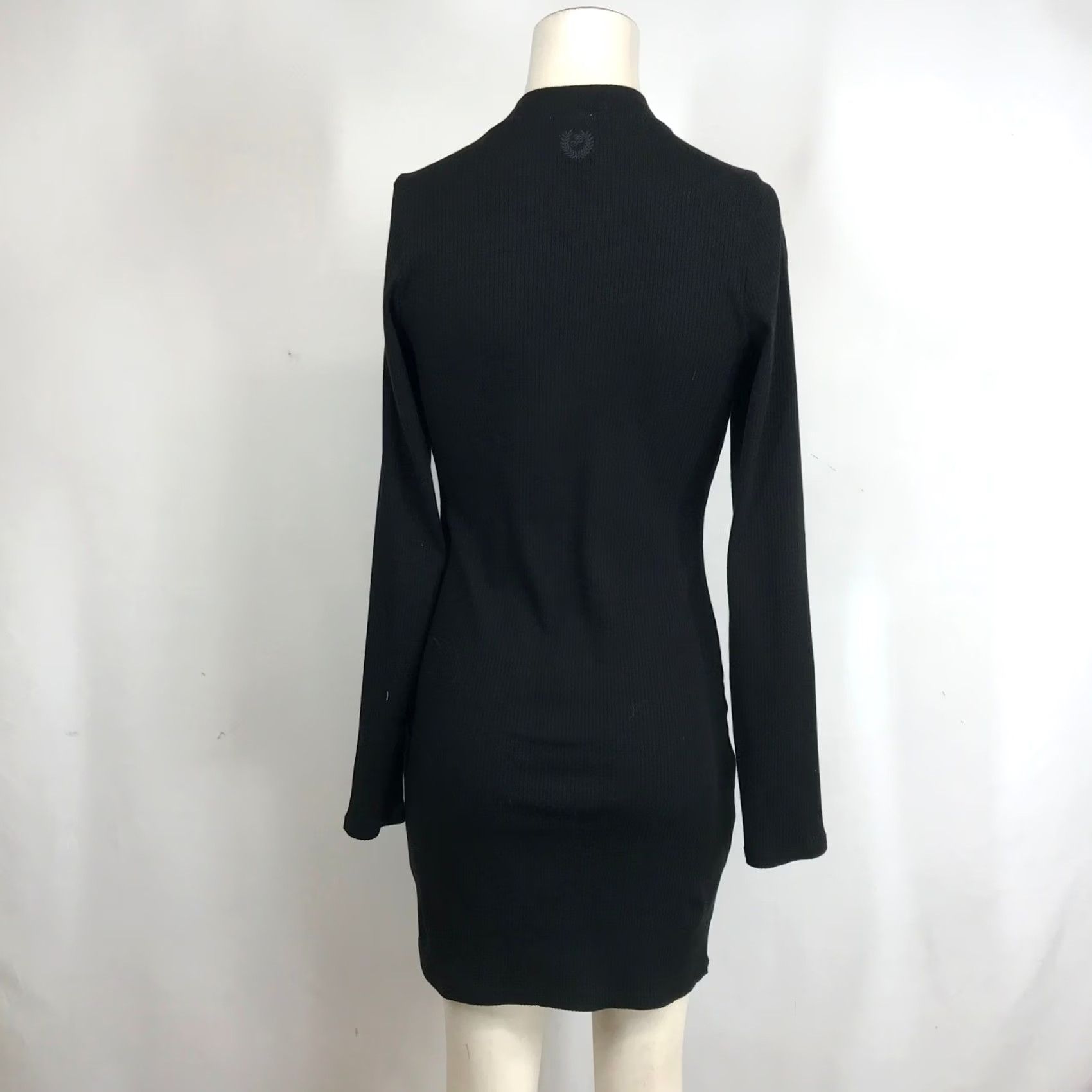 Vintage Victoria's Secret Pink Ribbed Mock Neck Long Sleeve Bodycon Mini Dress Black M Size M / US 6-8 / IT 42-44 - 5 Thumbnail