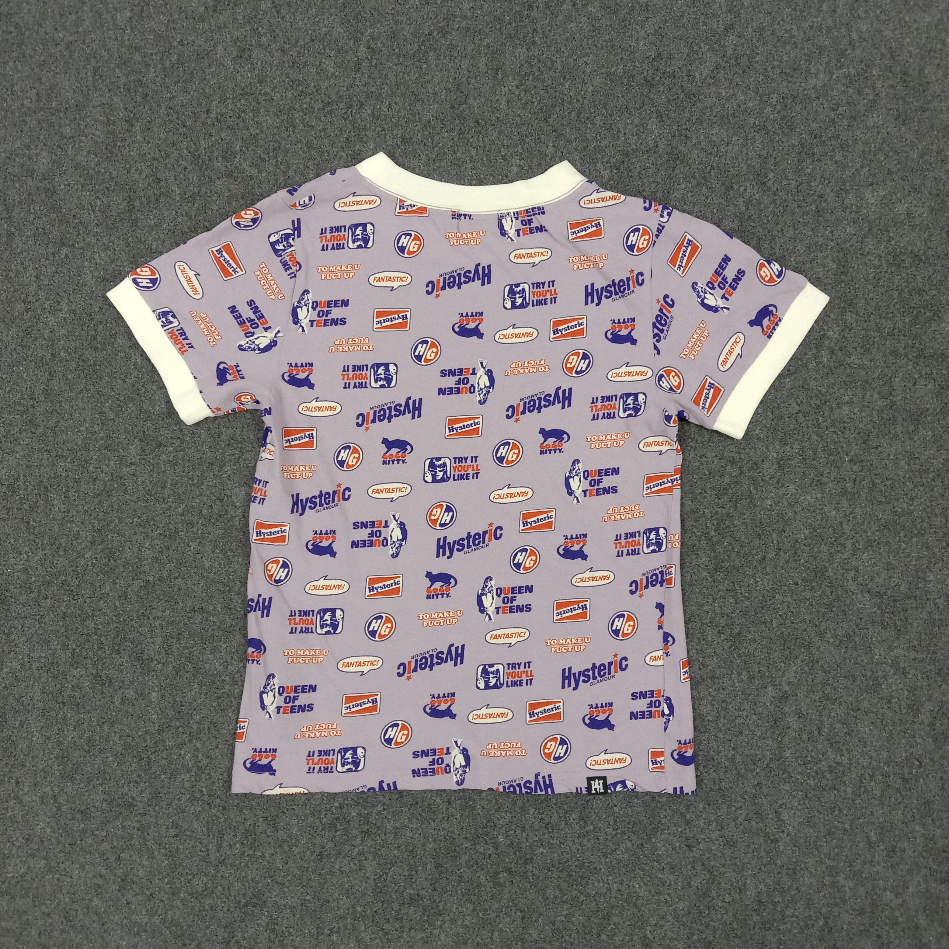 Hysteric Glamour × Japanese Brand × Vintage Hysteric Glamour Japanese Brand Full Printed Tshirt Size XS / US 0-2 / IT 36-38 - 4 Thumbnail