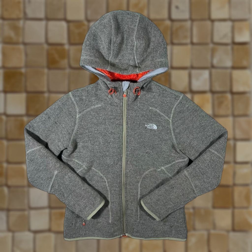 The North Face The North Face TNF Orange Fleece Lined Zip Grey Hoodie Top Women Medium Hoodie Womens Grey 90s? Size M / US 6-8 / IT 42-44 - 1 Thumbnail