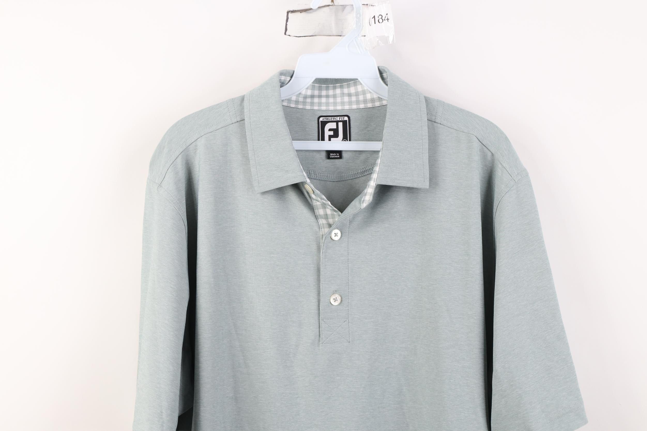 Footjoy FootJoy Fit Embroidered Logo Chambray Stretch Golf Polo Size US L / EU 52-54 / 3 - 2 Thumbnail