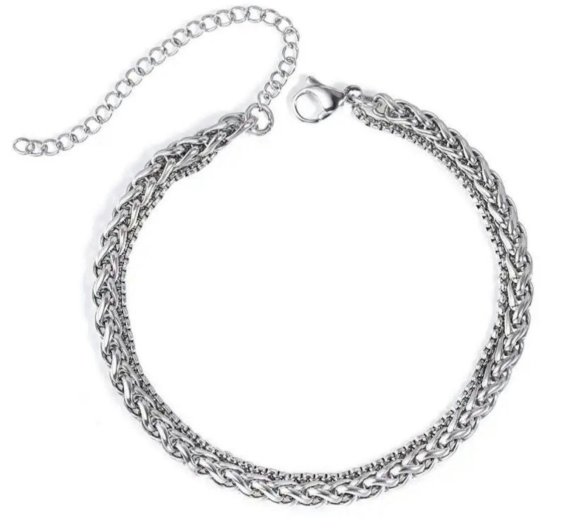 Jewelry Double Layer Chain Bracelet Size ONE SIZE - 4 Thumbnail