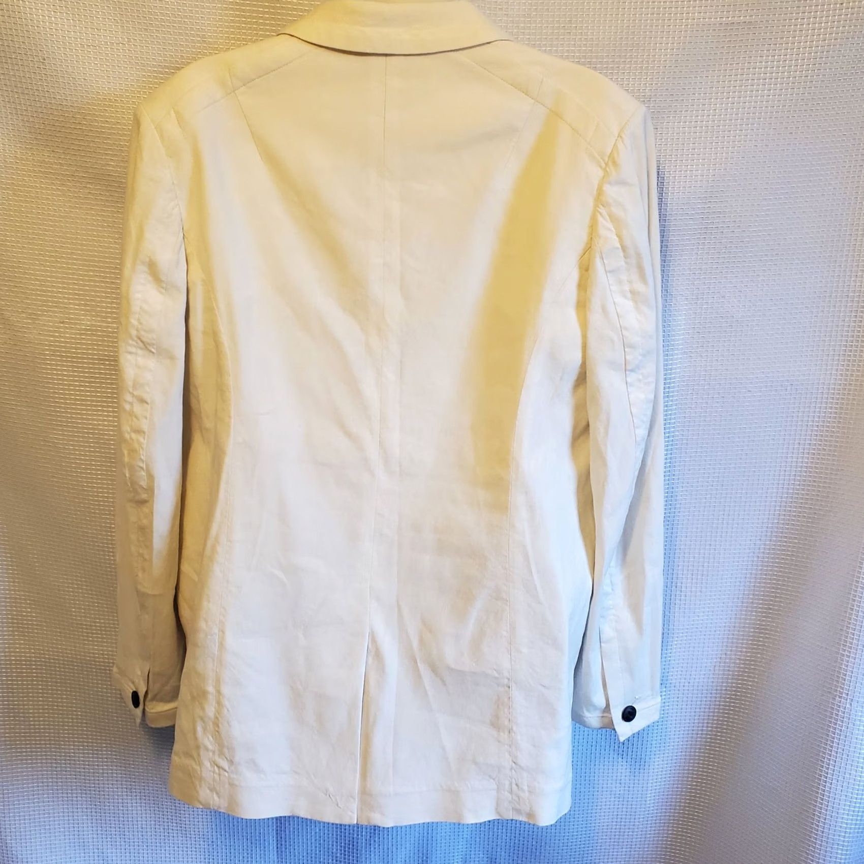 Rag & Bone Rag & Bone Blazer Ivory Linen Classic Mid-Length 1 Button Size 4 Women Shirt/Coat Bohemian/Preppy, Office, Workwear Size S / US 4 / IT 40 - 2 Thumbnail