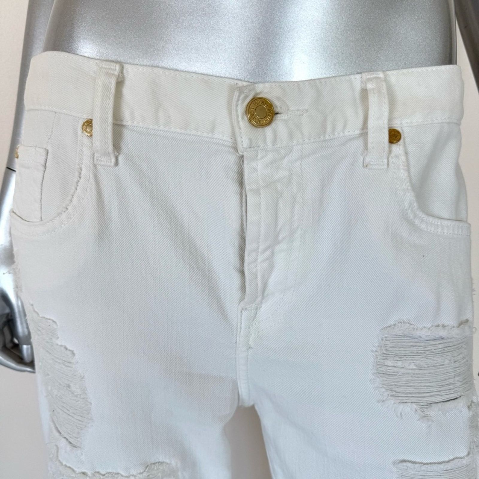 7 For All Mankind 7 for all Mankind women stretchy white jeans size 30 Size 30" / US 8 / IT 44 - 2 Thumbnail