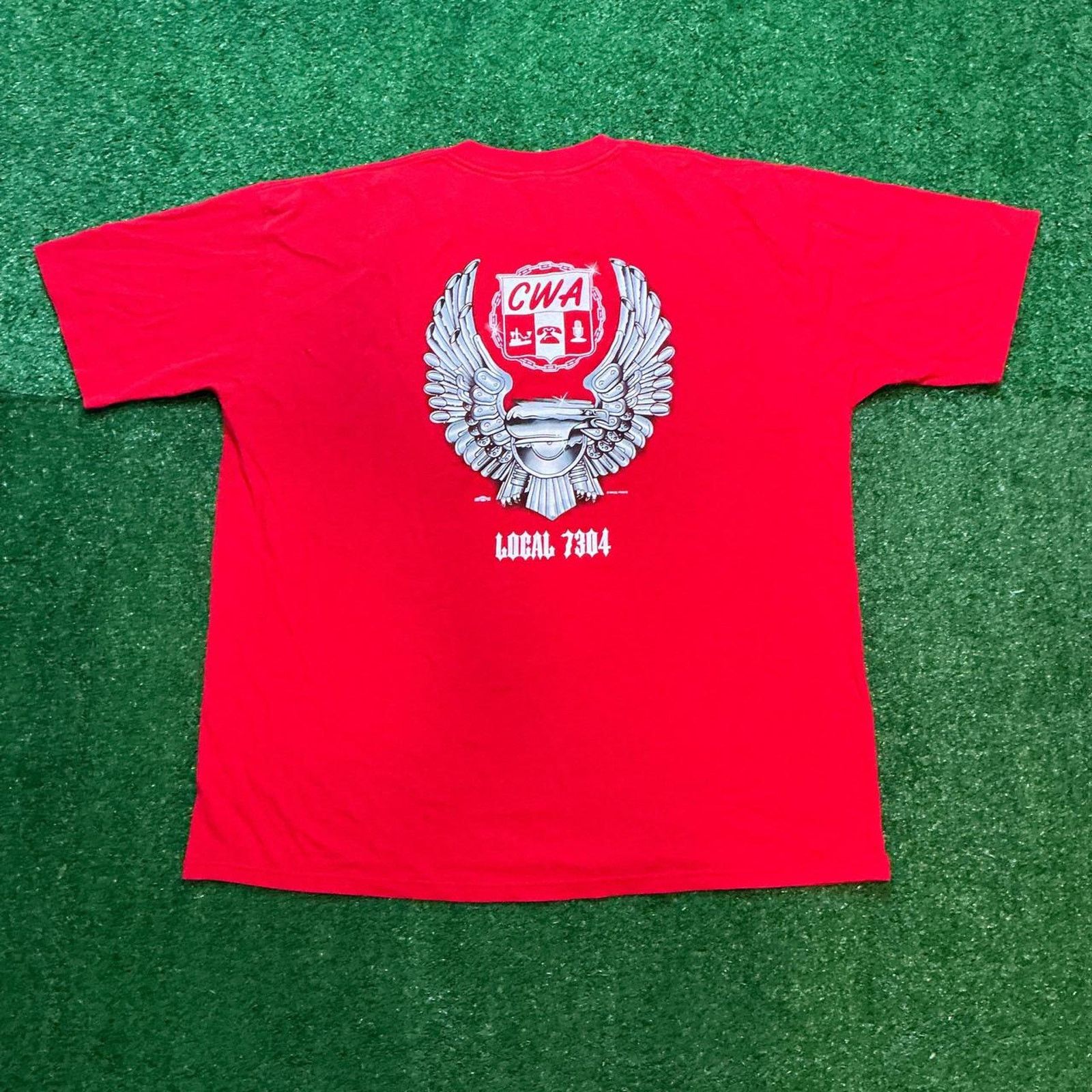 Union LA Vintage 90s CWA Local 7304 Union Grunge Shirt Size 3XL Size US XXL / EU 58 / 5 - 1 Thumbnail
