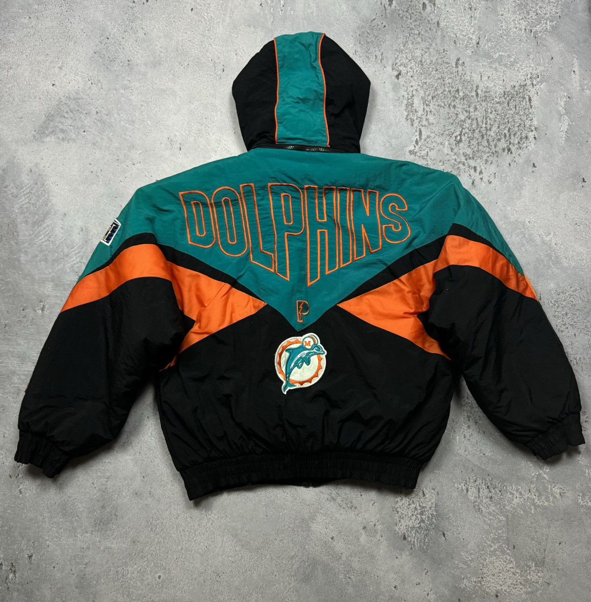 image of Miami Dolphins Jacket 80's 90's Nfl Vintage, Men's (Size Large)