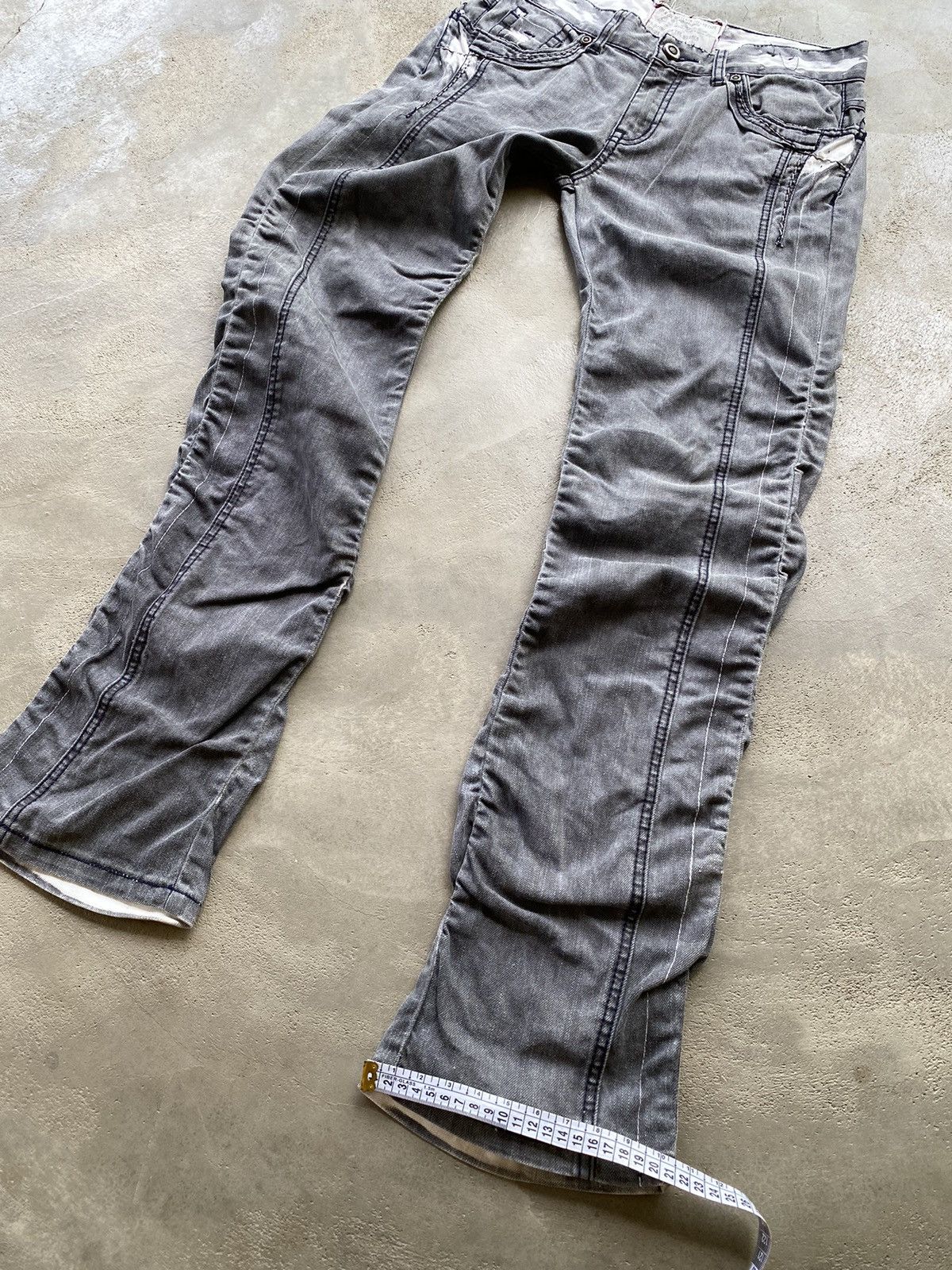 If Six Was Nine × Japanese Brand Vintage Tough Ruched Jeans Size US 31 - 13 Thumbnail