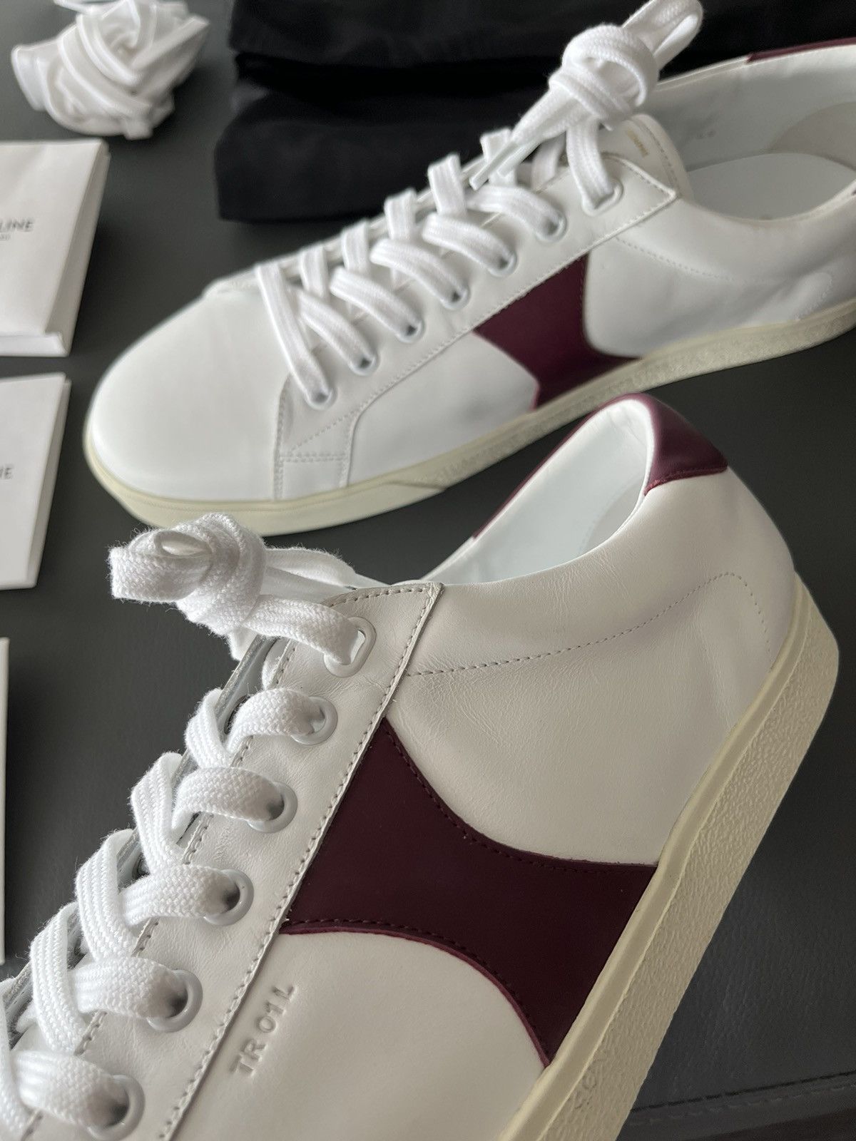 Celine × Hedi Slimane Runway Celine Hedi Slimane Classic Triomphe Sneaker Size US 13 / EU 46 - 14 Thumbnail