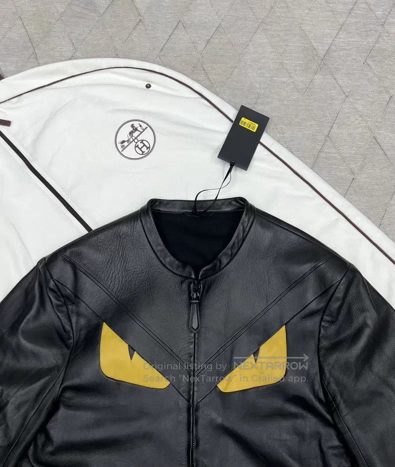 Fendi Fendi Little Monster Leather Jacket Size US M / EU 48-50 / 2 - 2 Thumbnail