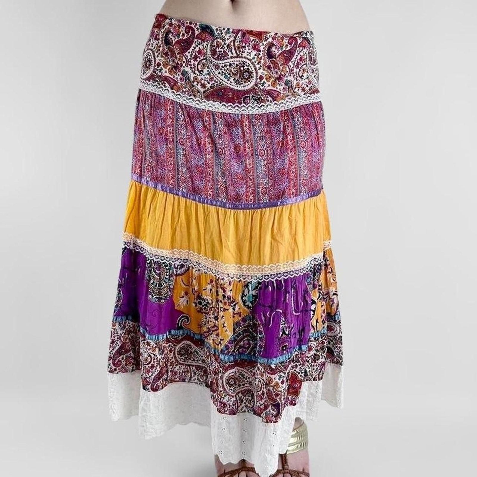 Other y2k boho festival patchwork maxi skirt Size 34" / US 12 / IT 48 - 3 Thumbnail