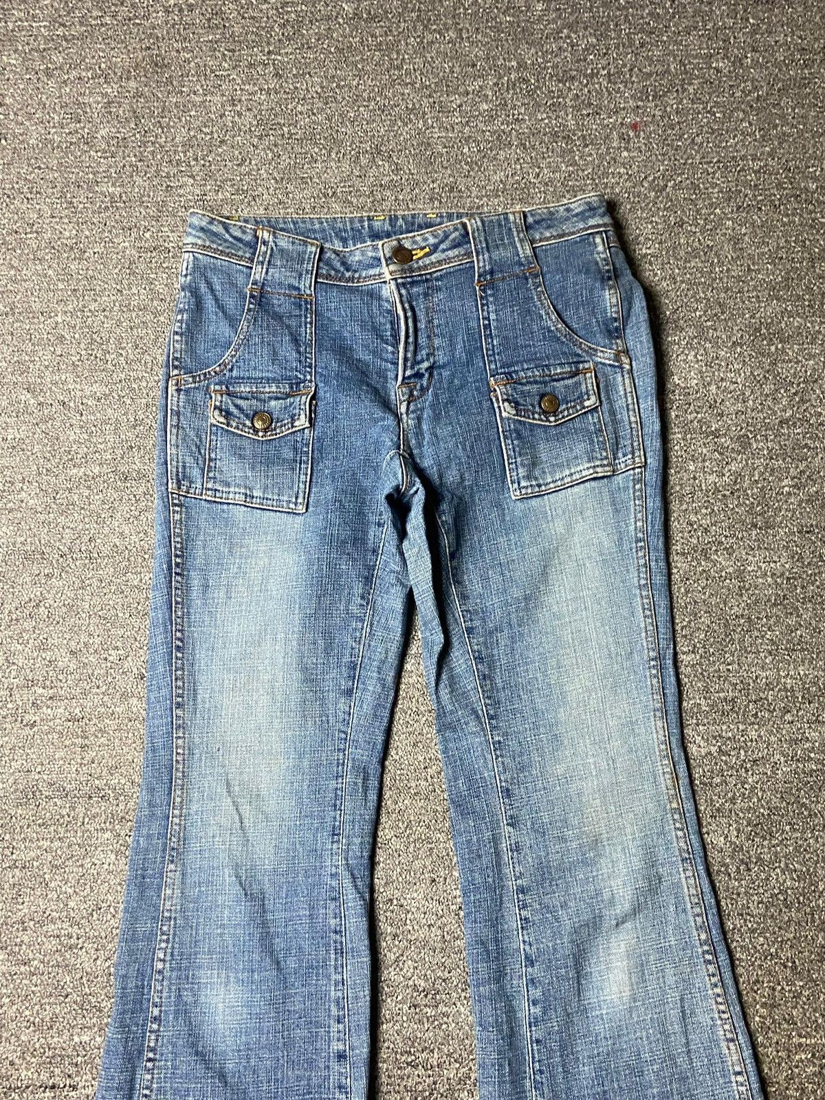 Japanese Brand Brappers Brand Flare Denim Jeans (153) Size 29" - 7 Thumbnail