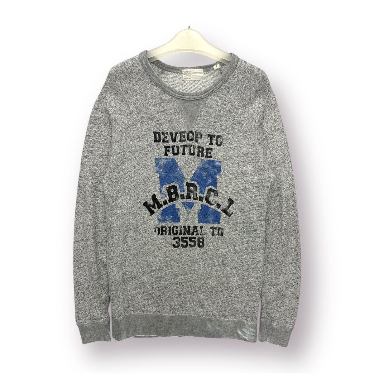 Steve And Barrys 🔥 Big Letter M College Graphic Crewneck 90s Style Streetwear Size US XS / EU 42 / 0 - 1 Thumbnail