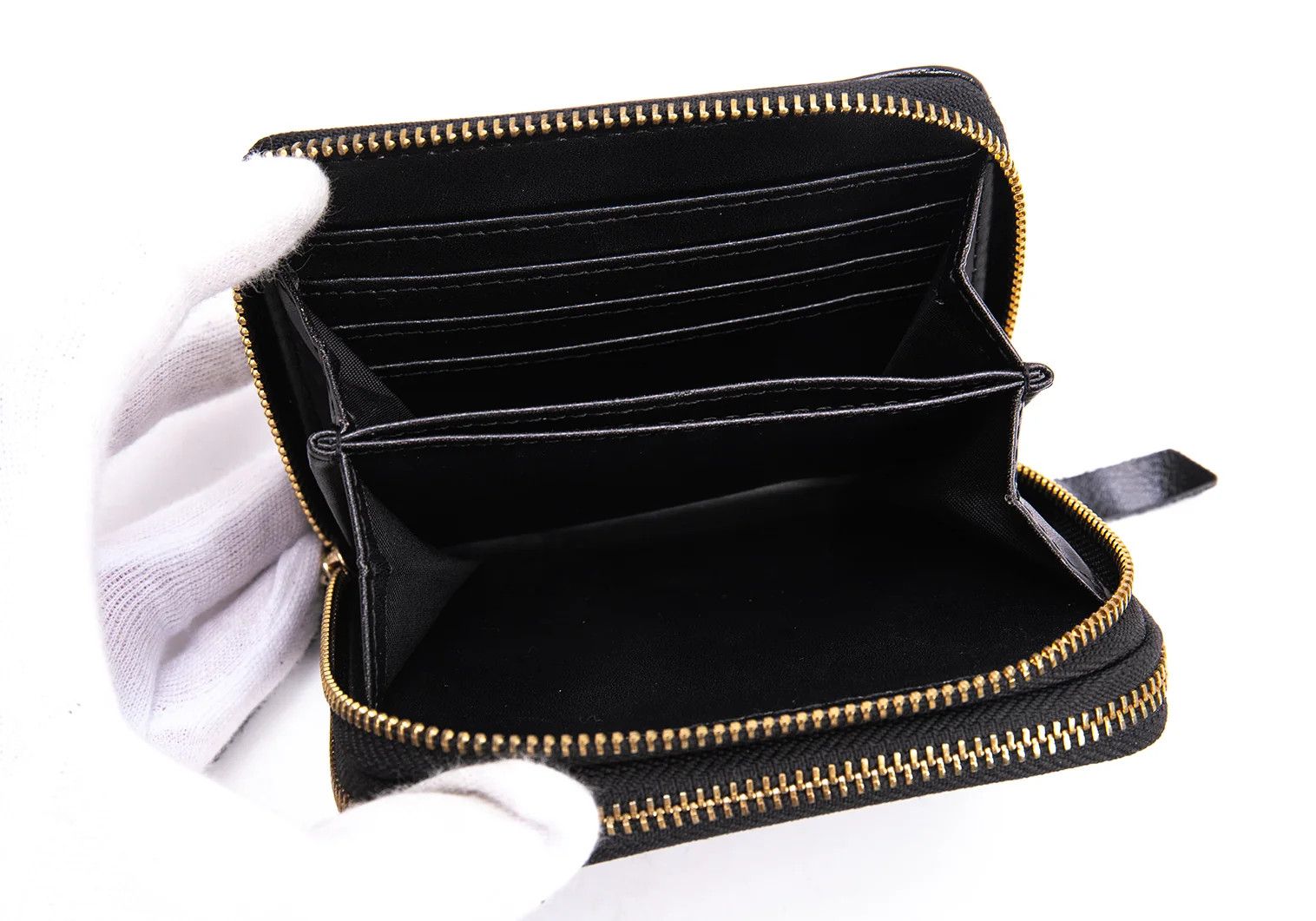 Yohji Yamamoto Double Zip Leather Wallet in Black Size ONE SIZE - 7 Thumbnail