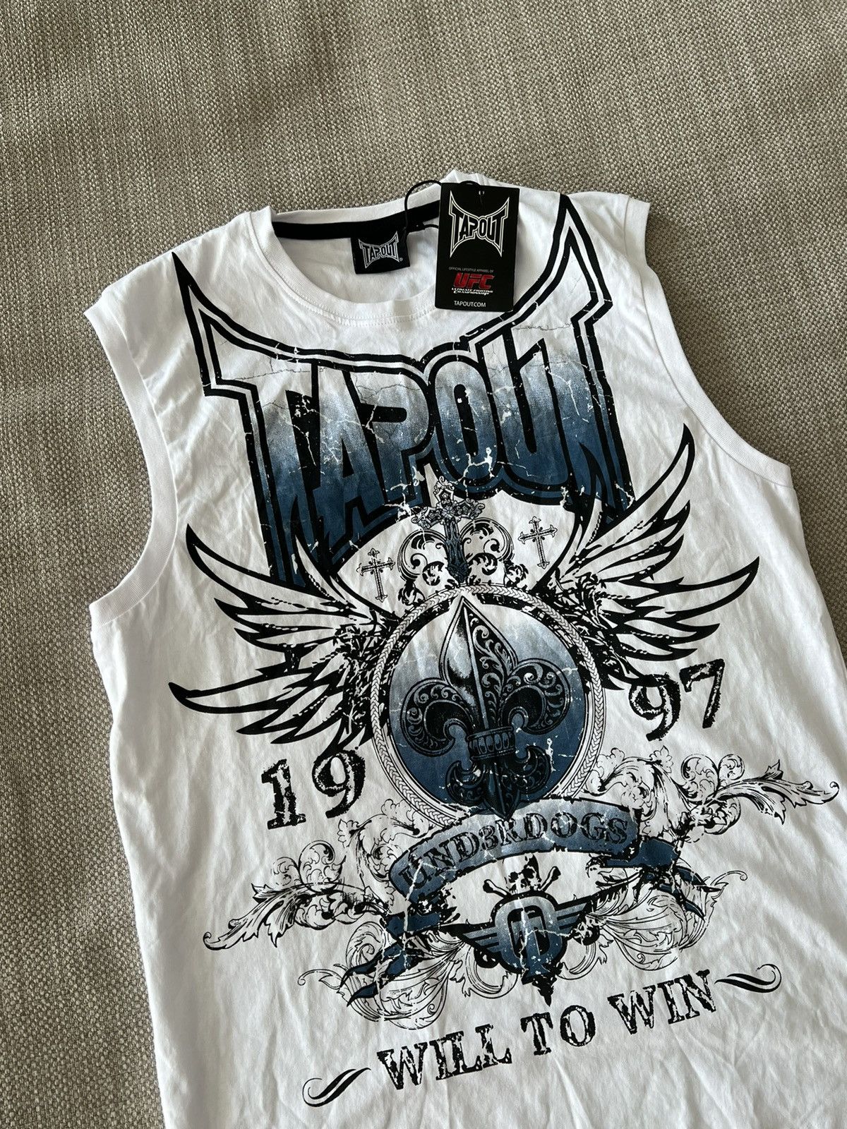 Affliction × Tapout × Vintage CRAZY Vintage Y2K Affliction UFC Style Tapout T-Shirt Tee Size US M / EU 48-50 / 2 - 4 Thumbnail