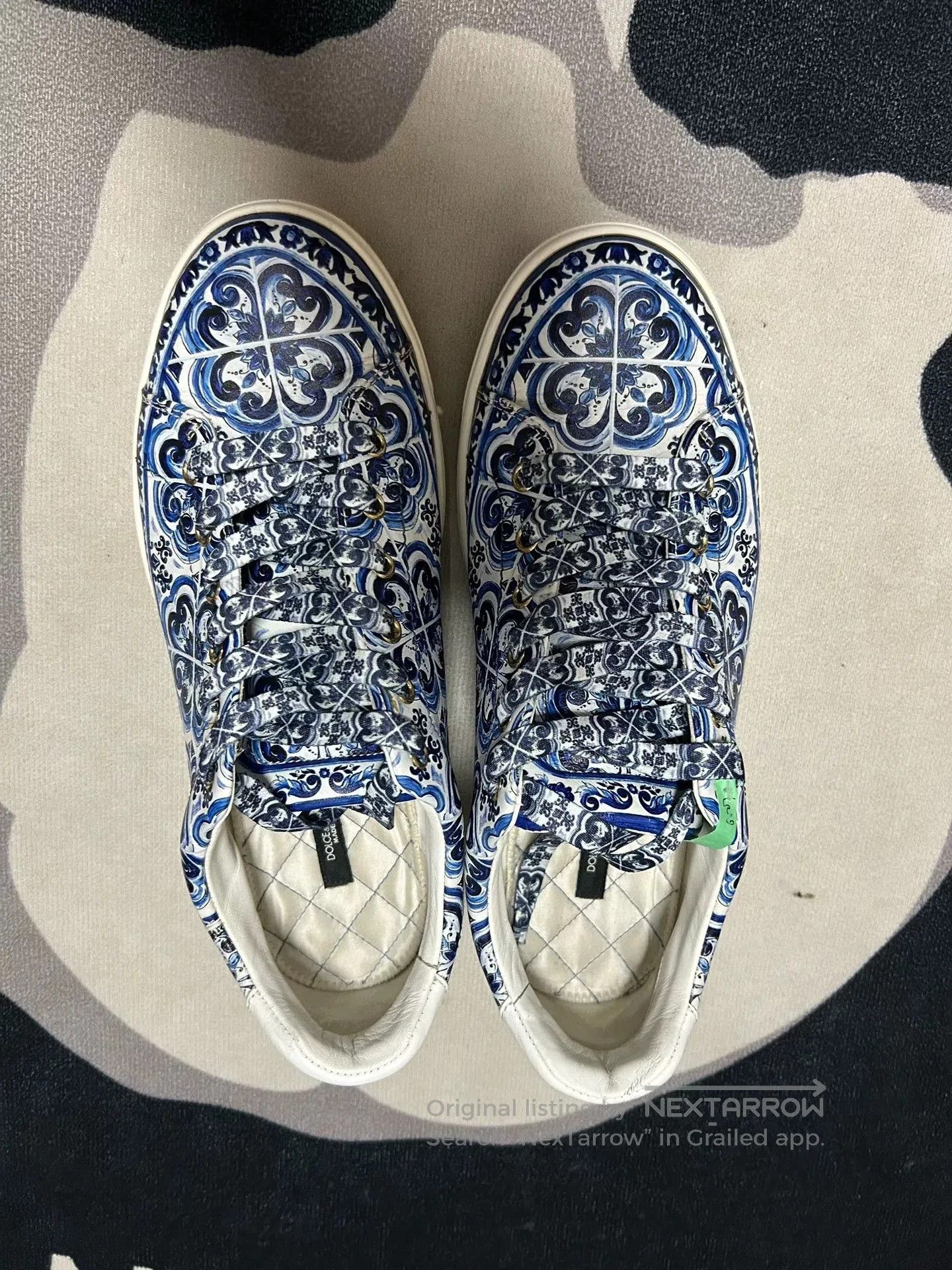 Dolce & Gabbana Dolce & Gabbana Blue Print Sneakers. Size US 7 / EU 40 - 2 Thumbnail