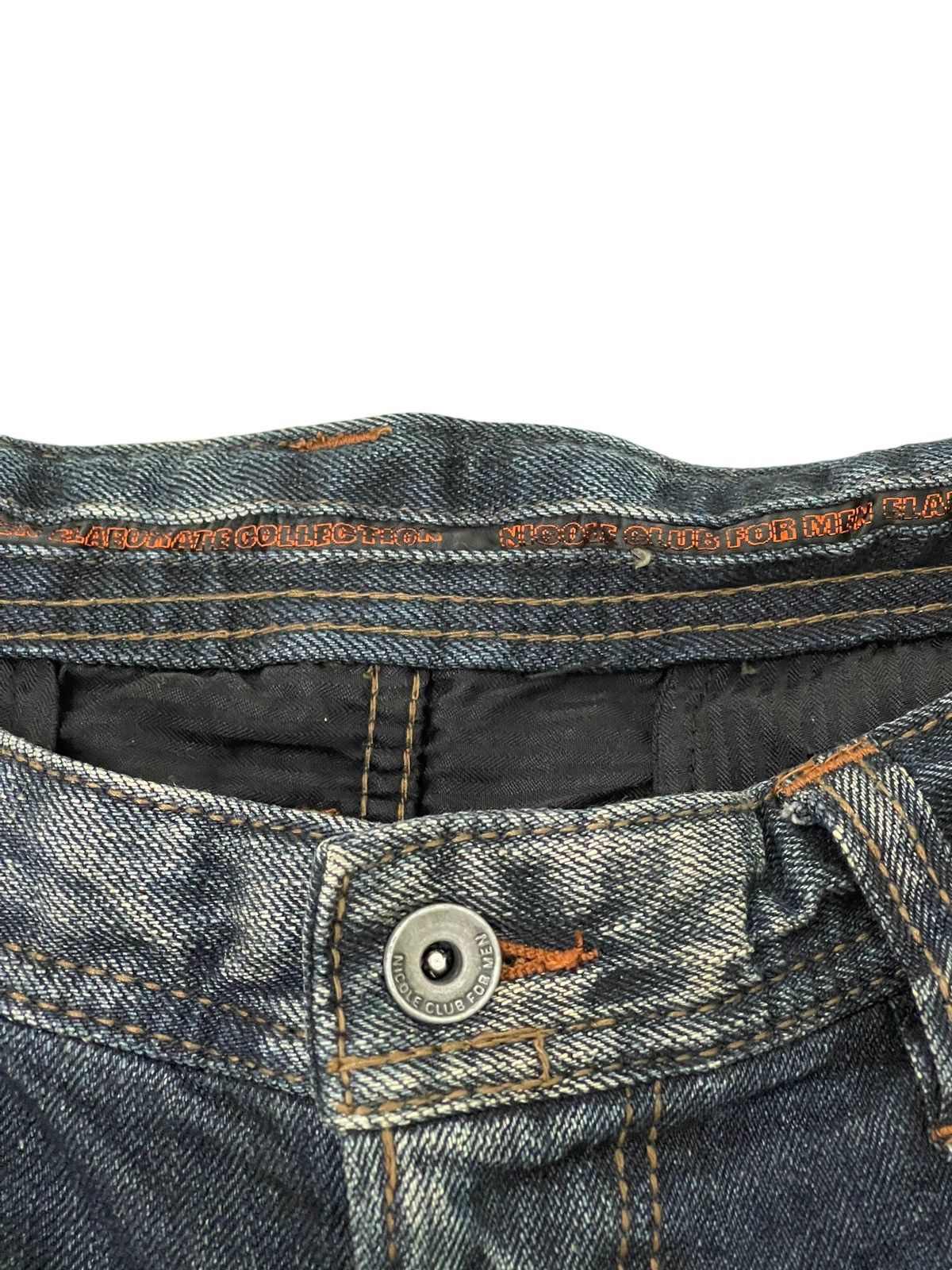 Japanese Brand Slight Flare Cargo Jeans Nicole Club Acid Wash Boot Cut 8🟦4 Size US 33 - 10 Thumbnail