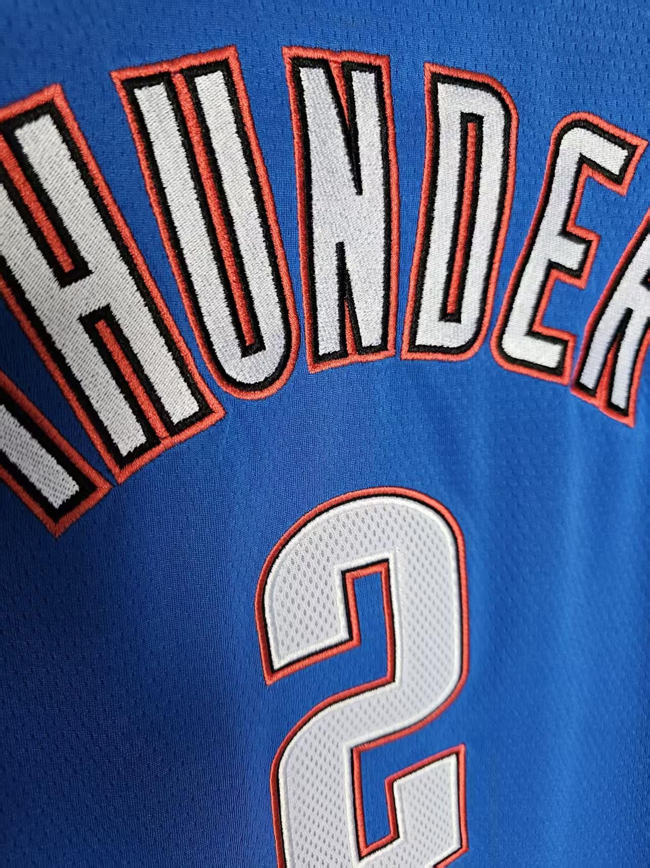 NBA Shai Gilgeous-Alexander Jersey Thunder Double Stitched Size US XL / EU 56 / 4 - 4 Thumbnail