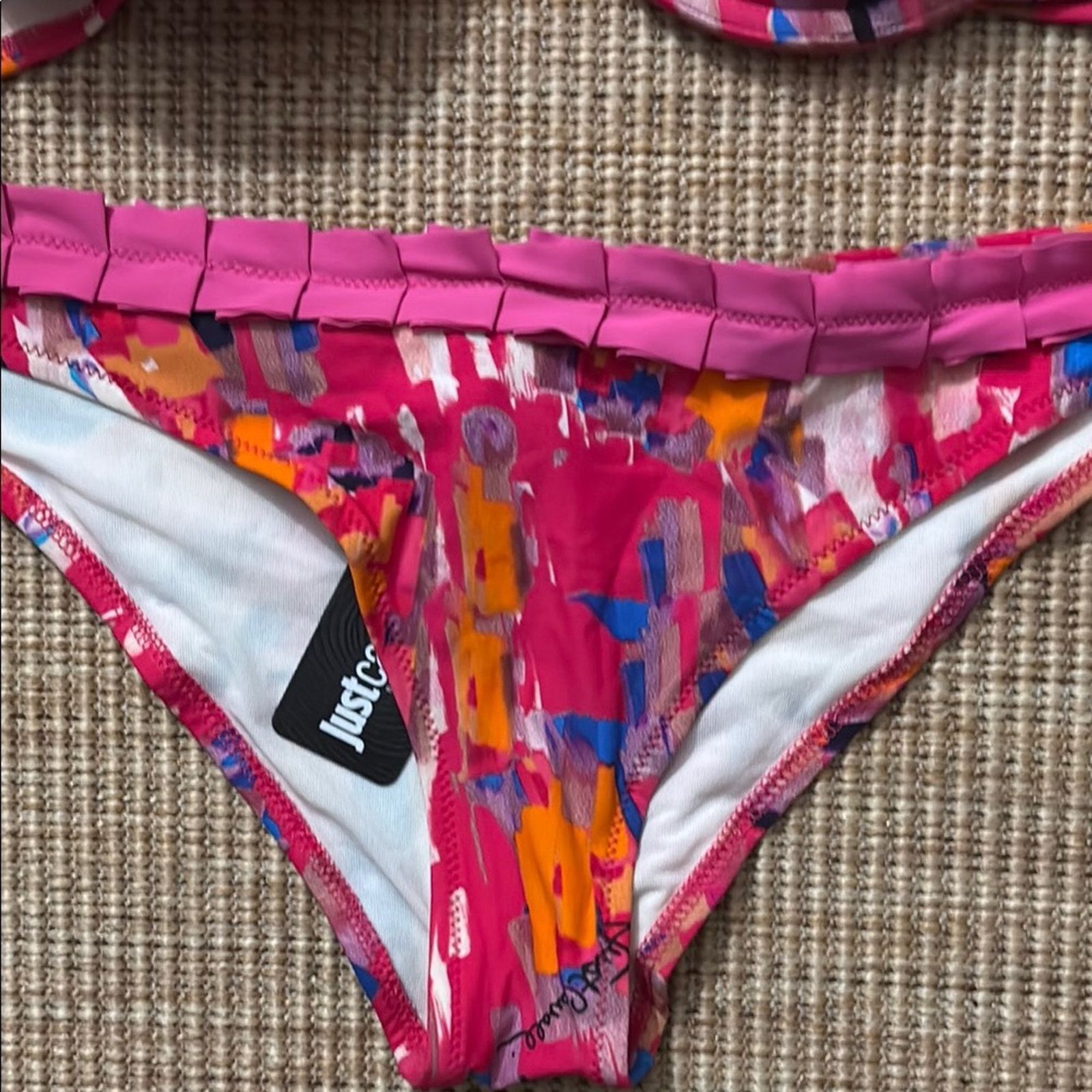 Just Cavalli NWT Just Cavalli Vibrant Pinkish Orange vivid Bikini Set S Size ONE SIZE - 3 Thumbnail