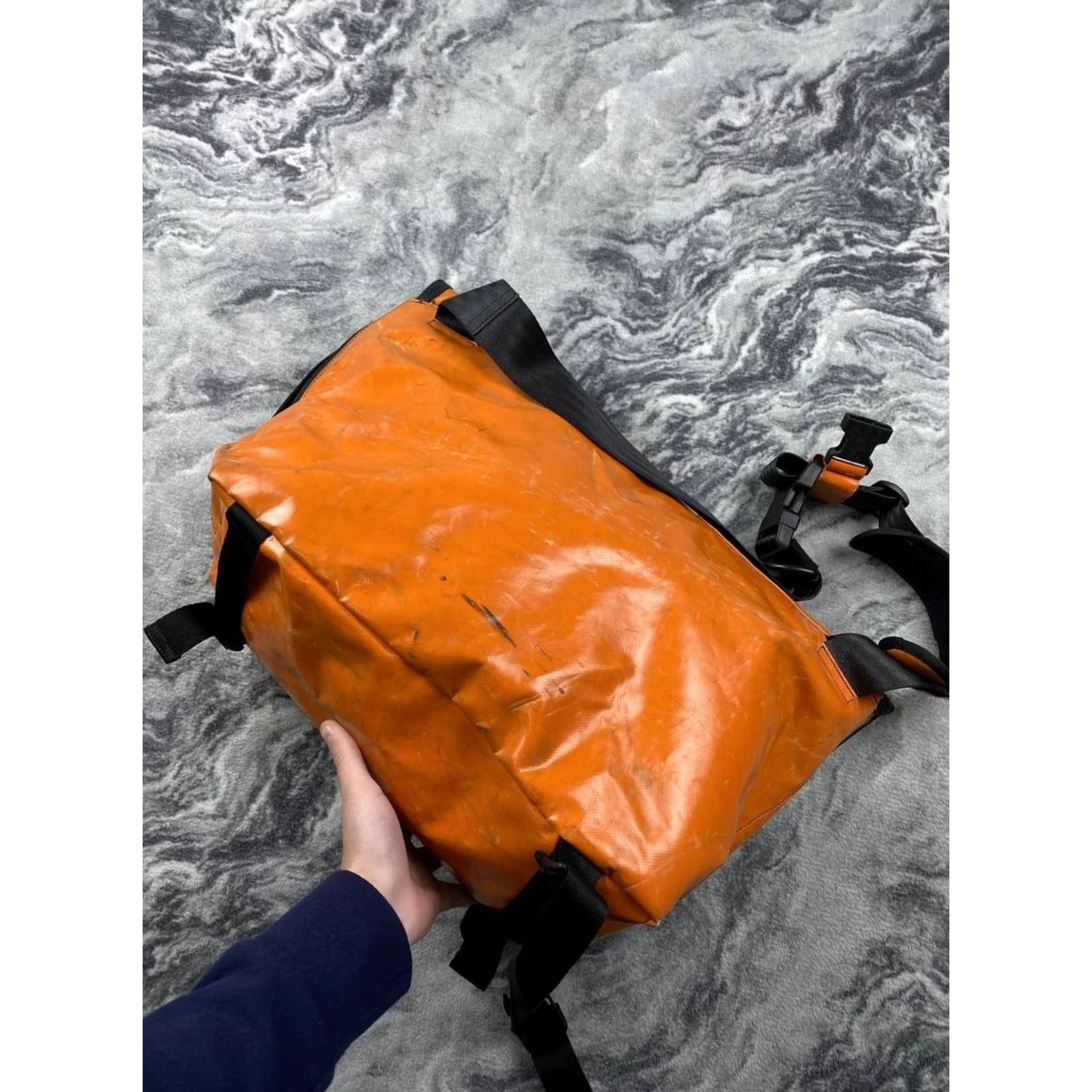 Freitag Freitag Large Shoulder Bag Orange PVC Canvas Messenger Bag Mens casual 2010-2019 Adjustable Strap Bag) Size ONE SIZE - 3 Thumbnail