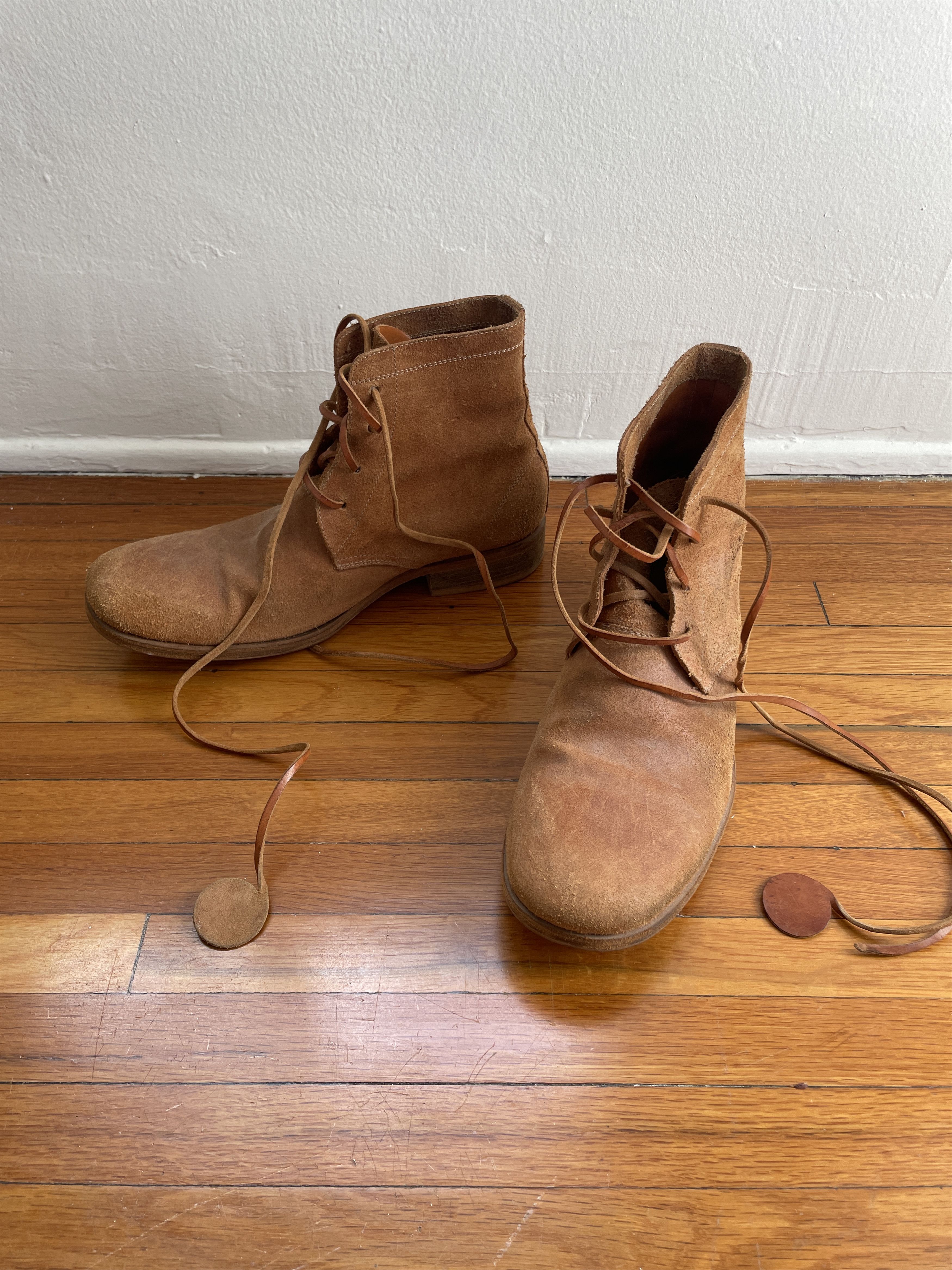 Carpe Diem Ankle Boots, Beige, reverse leather OG Size US 7 / EU 40 - 1 Thumbnail