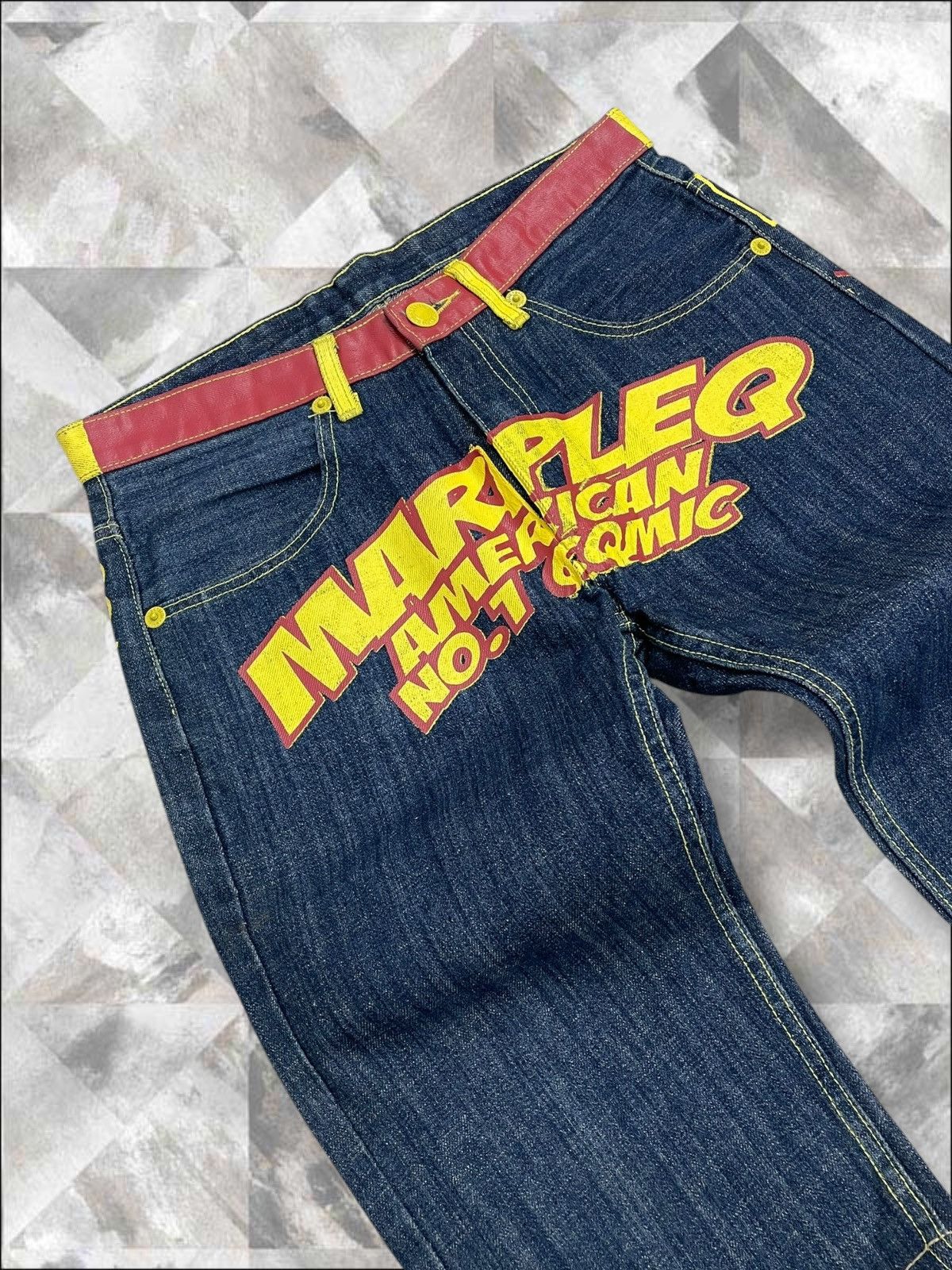 Hysteric Glamour Vintage 1990s Japan Designer Marpleq American Art Daicock Size US 30 / EU 46 - 4 Thumbnail