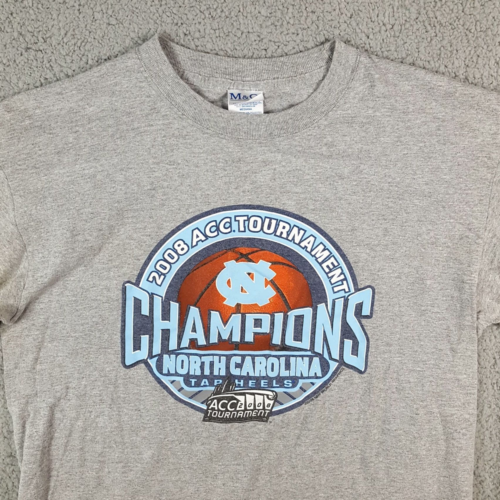Vintage VINTAGE NCAA Basketball T-Shirt Men Medium Gray 2008 NC State ACC Champions Retro College Sports Y2K Size US M / EU 48-50 / 2 - 2 Thumbnail