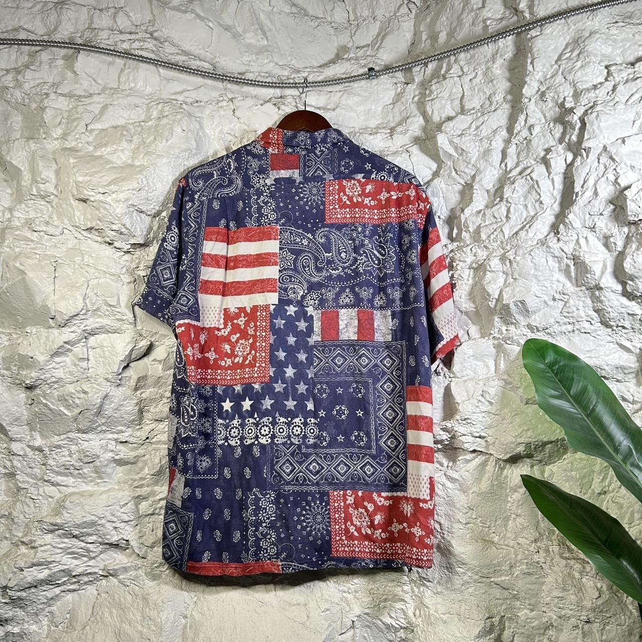 Polo Ralph Lauren Vintage Polo Ralph Lauren US Flag Paisley Bandana Shirt Size US L / EU 52-54 / 3 - 4 Thumbnail