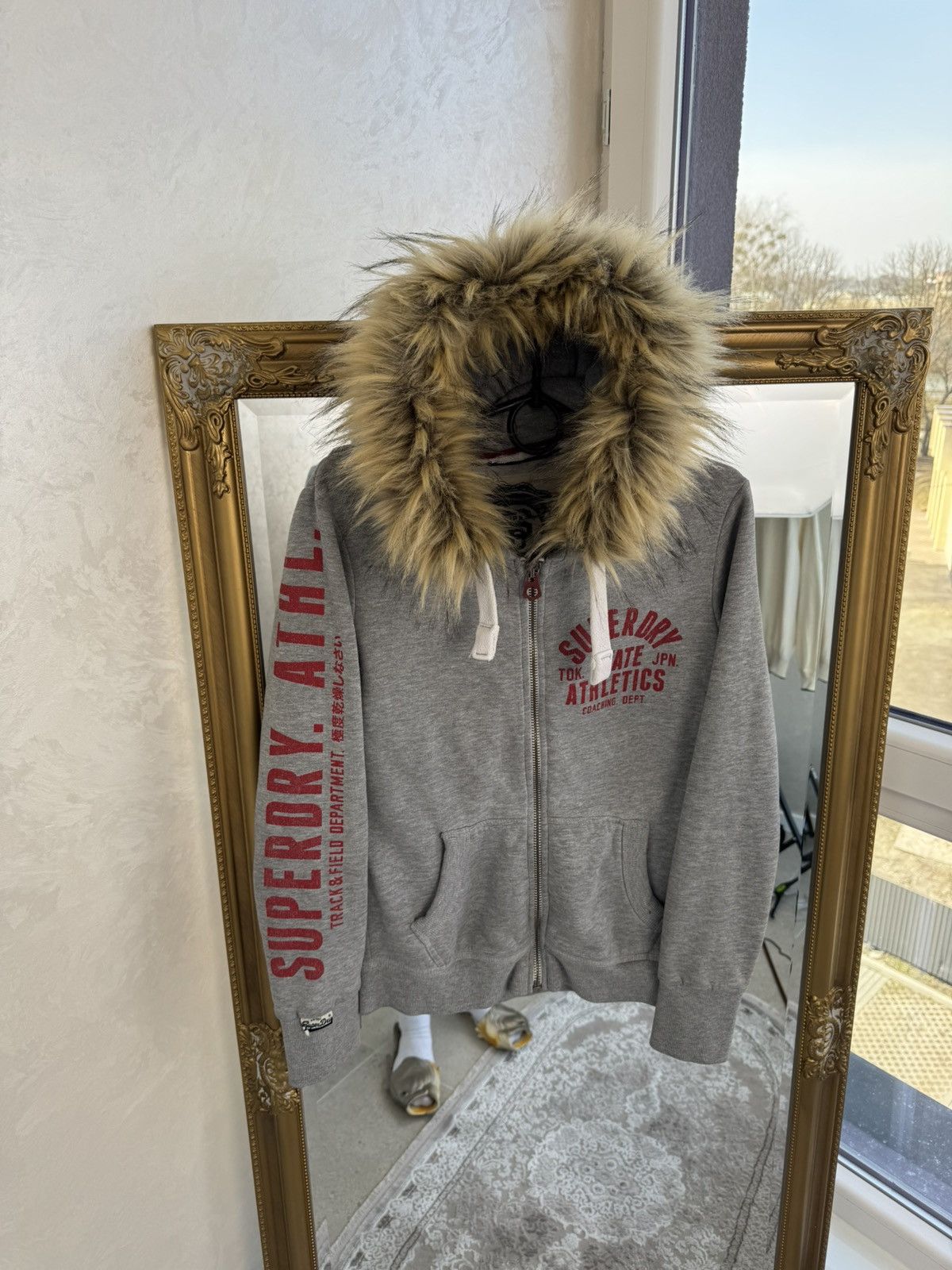 Superdry Vtg Y2K If6was9 LGB Goa Vibe Superdry Japan fur zip Hood Size S / US 4 / IT 40 - 1 Thumbnail